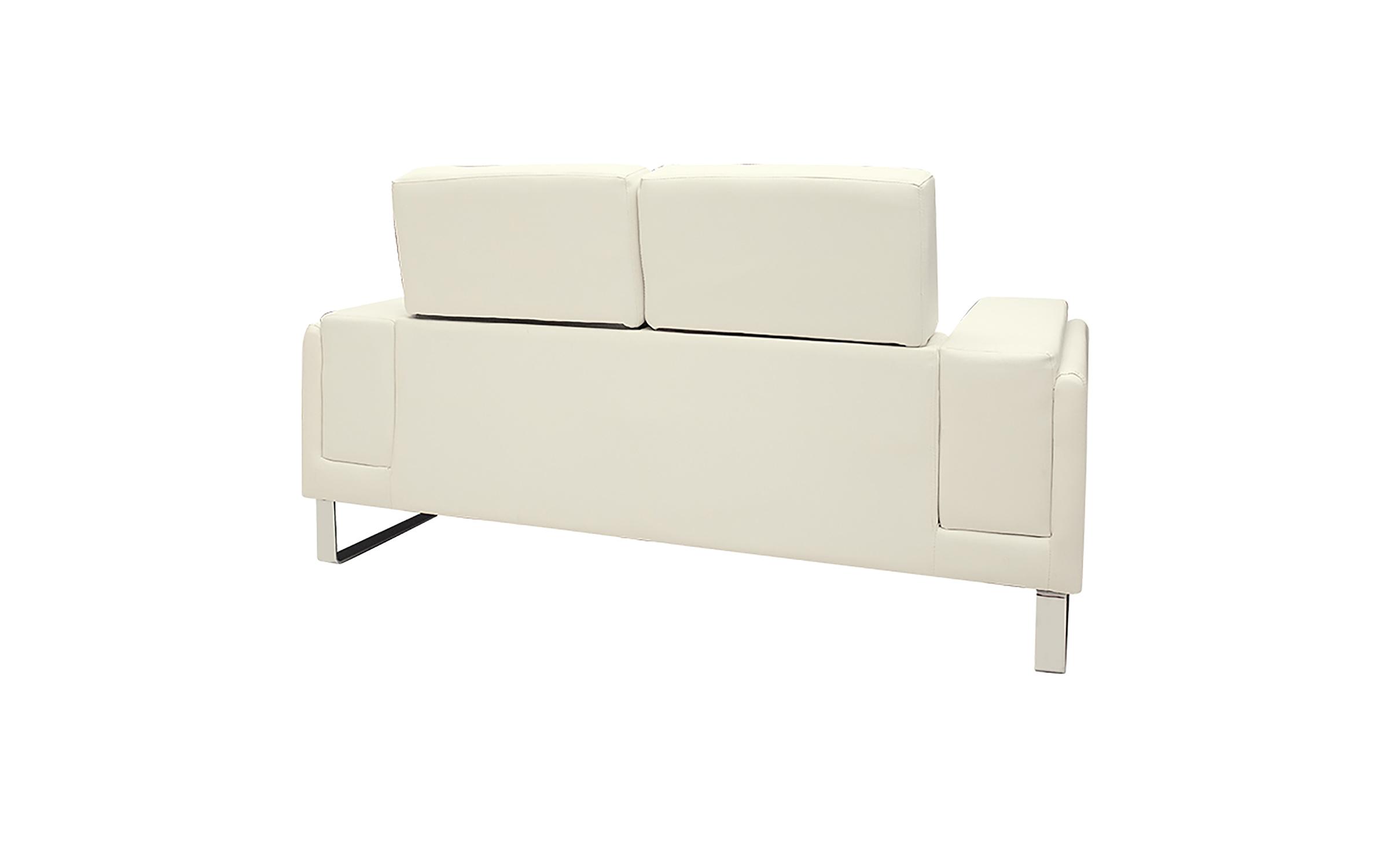 Canapea 2 locuri Sheea, alb  3