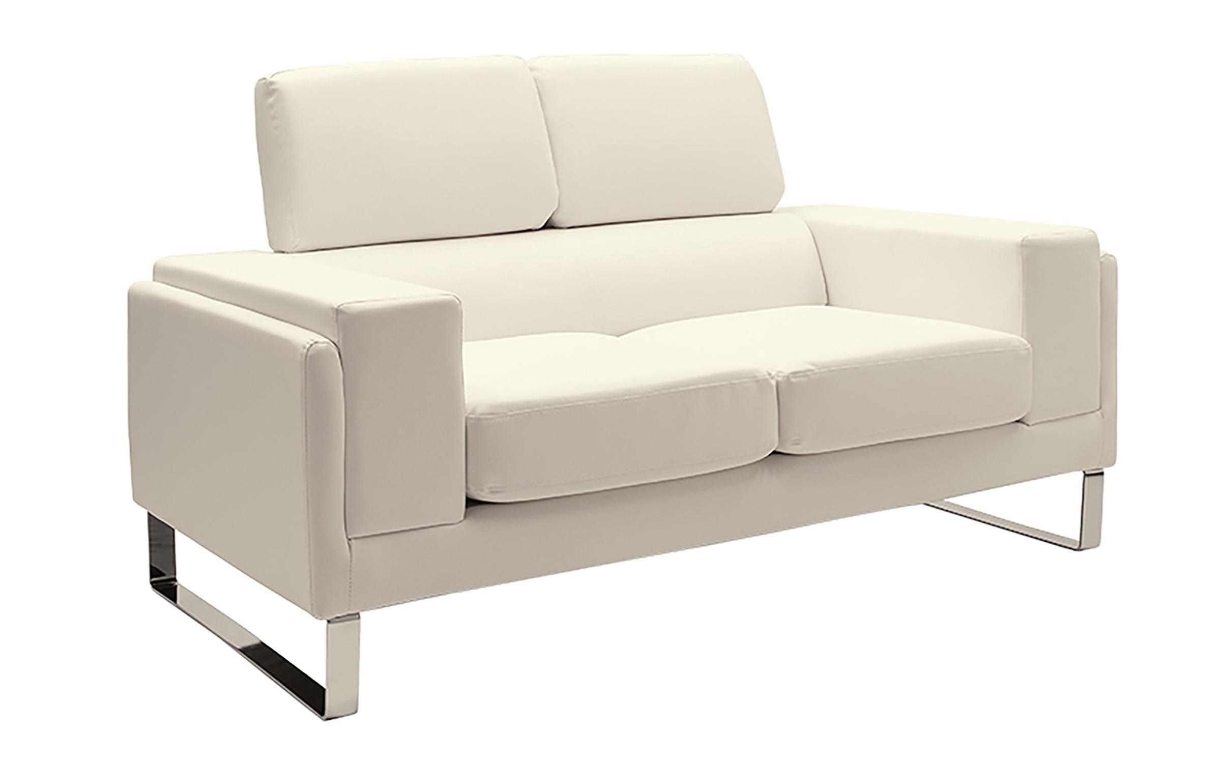 Canapea 2 locuri Sheea, alb  1