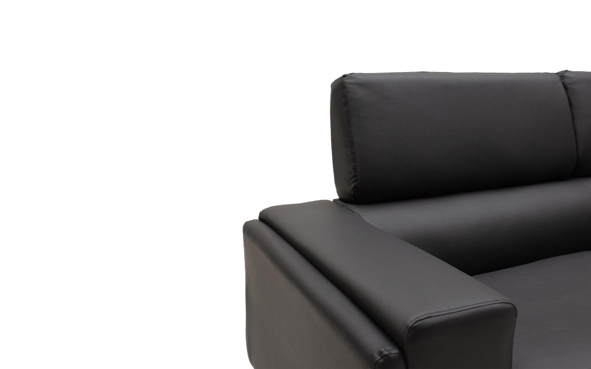 Canapea 2 locuri Sheea, negru  4