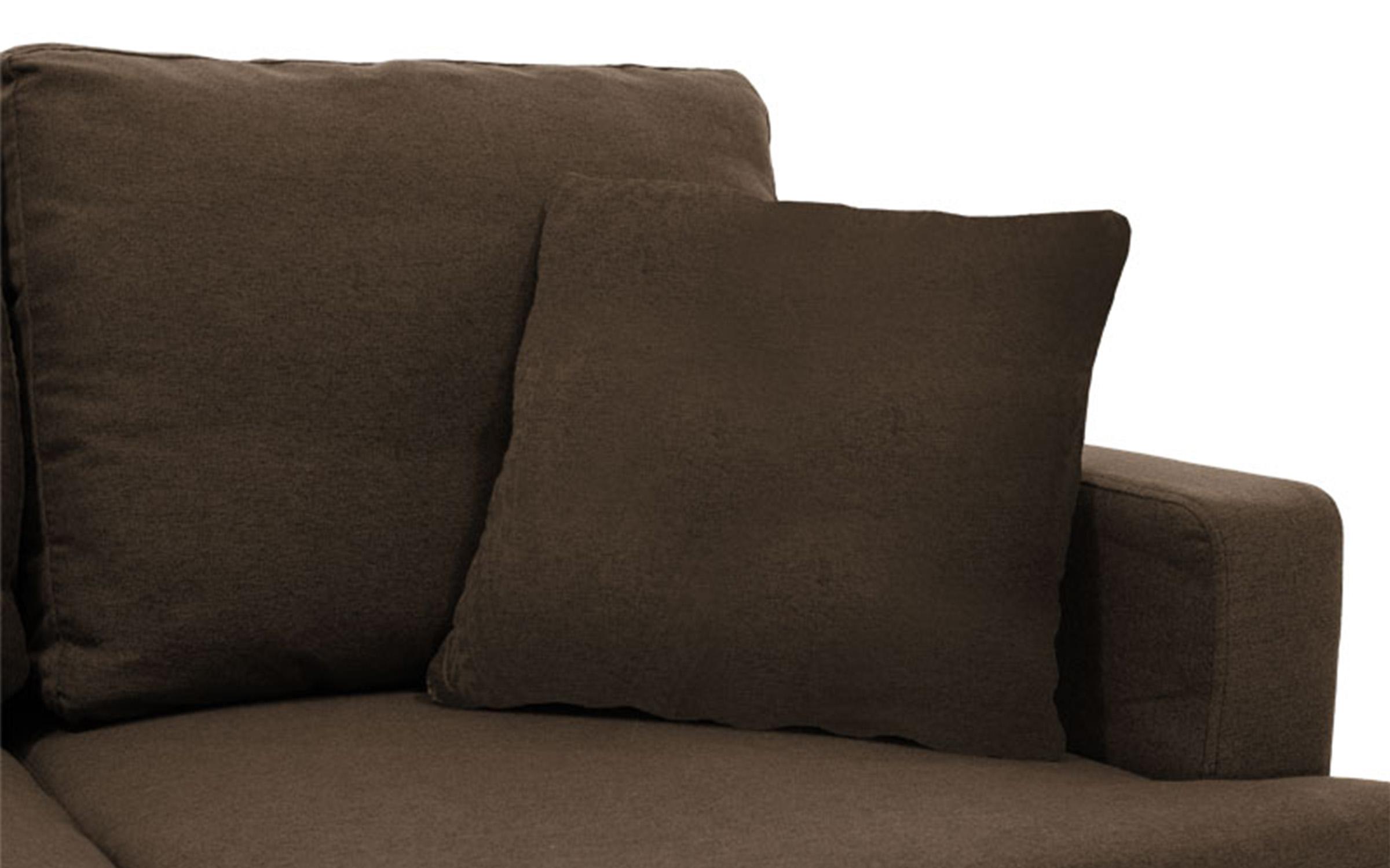 Canapea Slim cu 3 locuri + taburet, maro  4