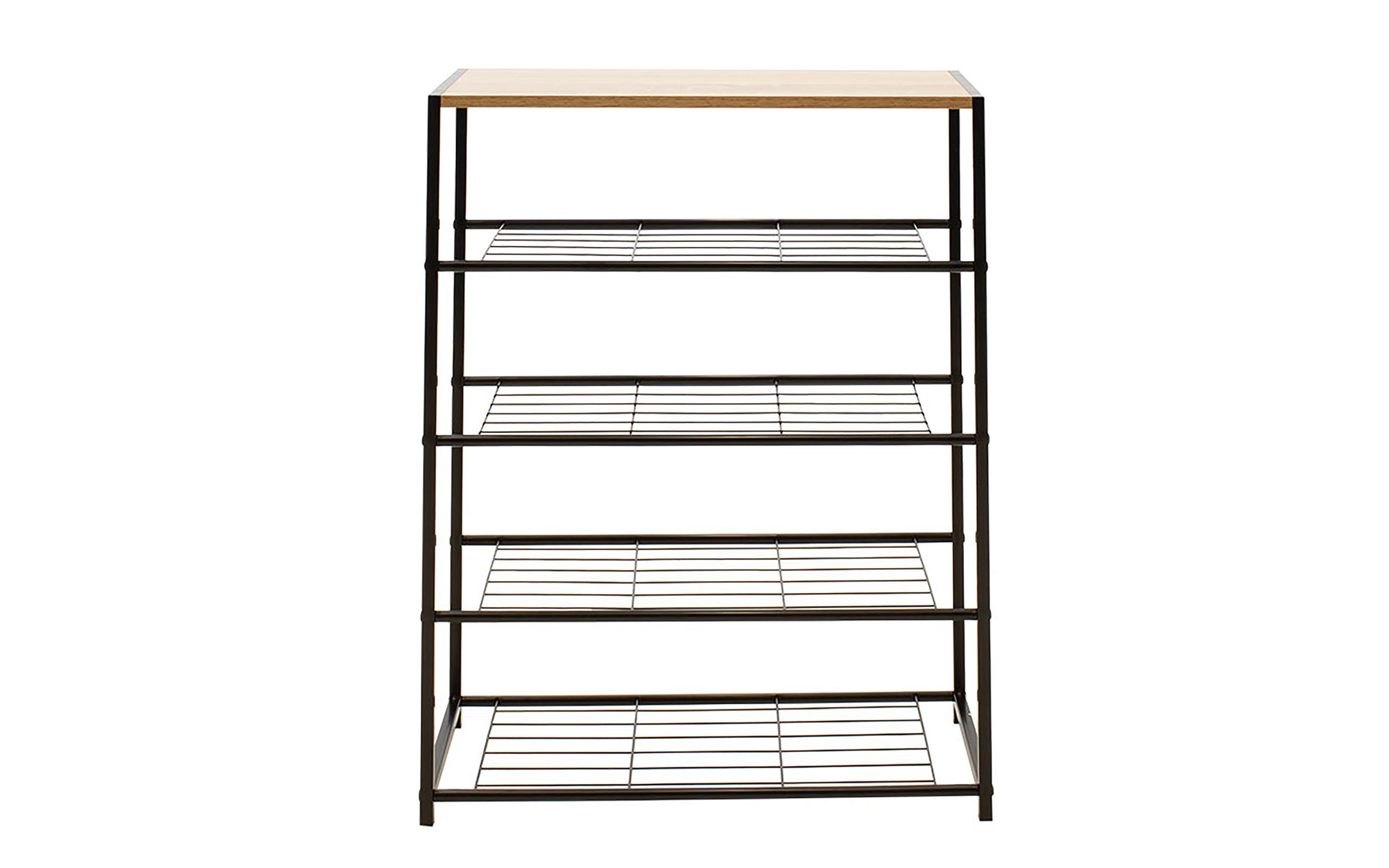Etajera Ramon III, stejar + negru  2