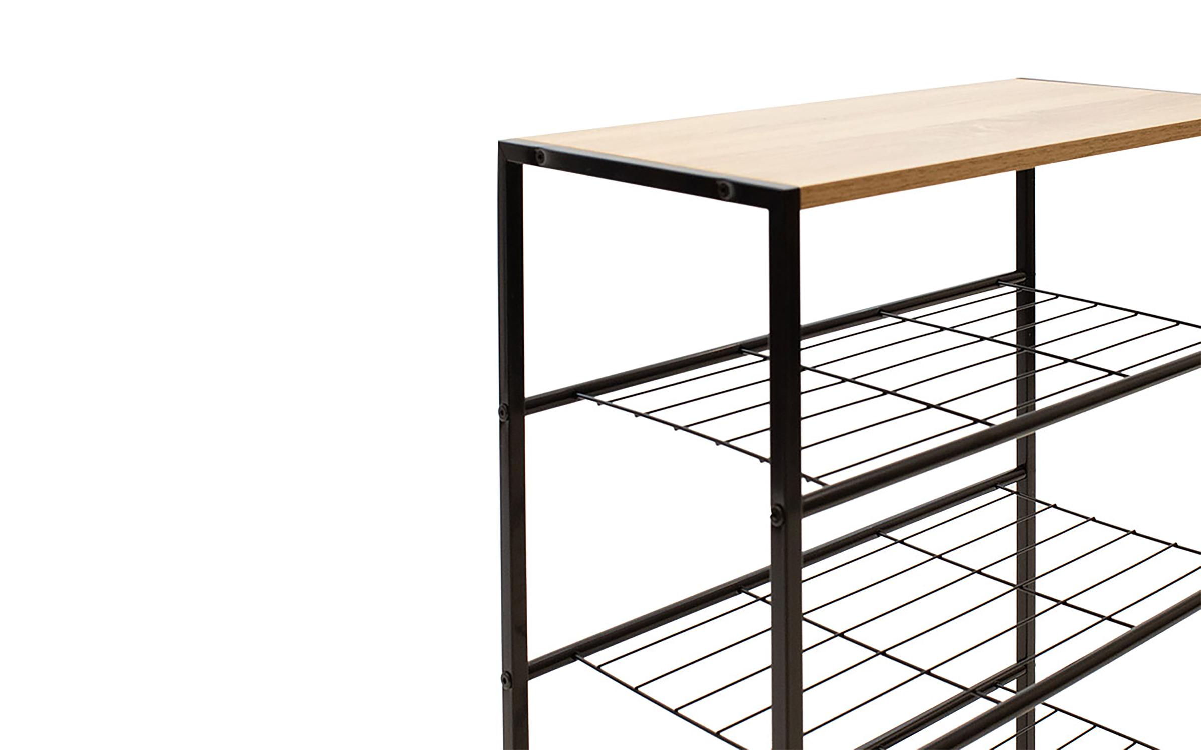 Etajera Ramon III, stejar + negru  3