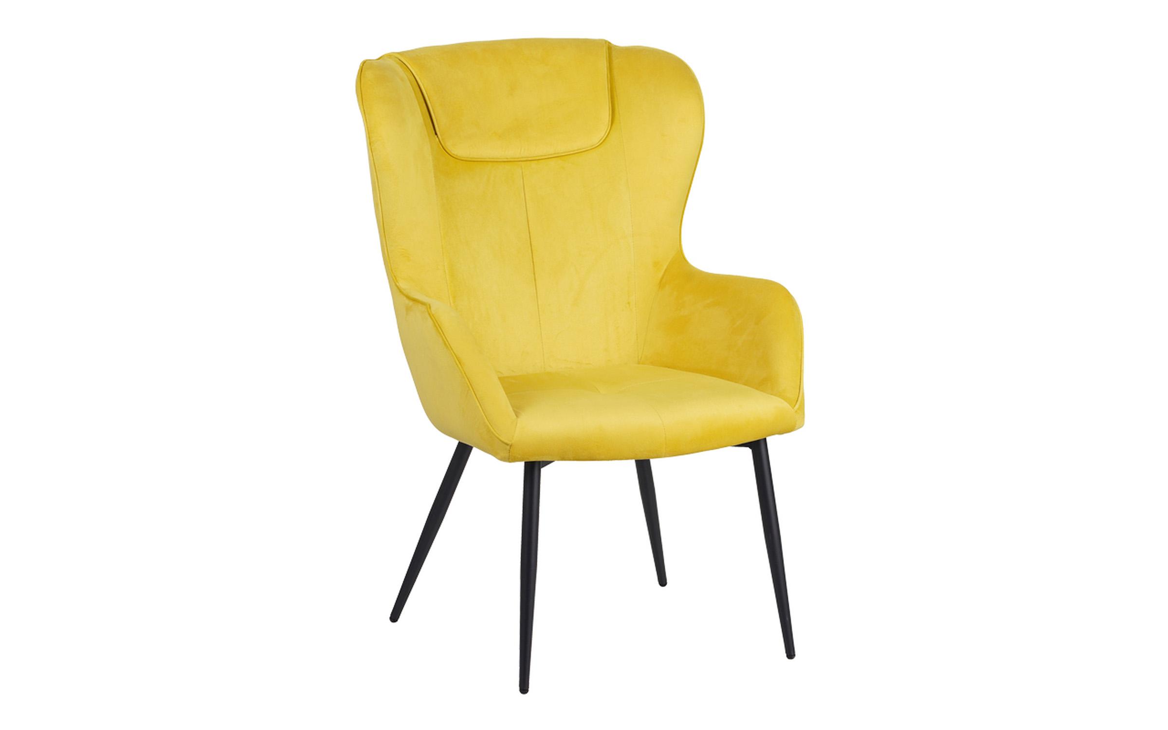 Fotoliu + taburet Rueda, galben + negru  7