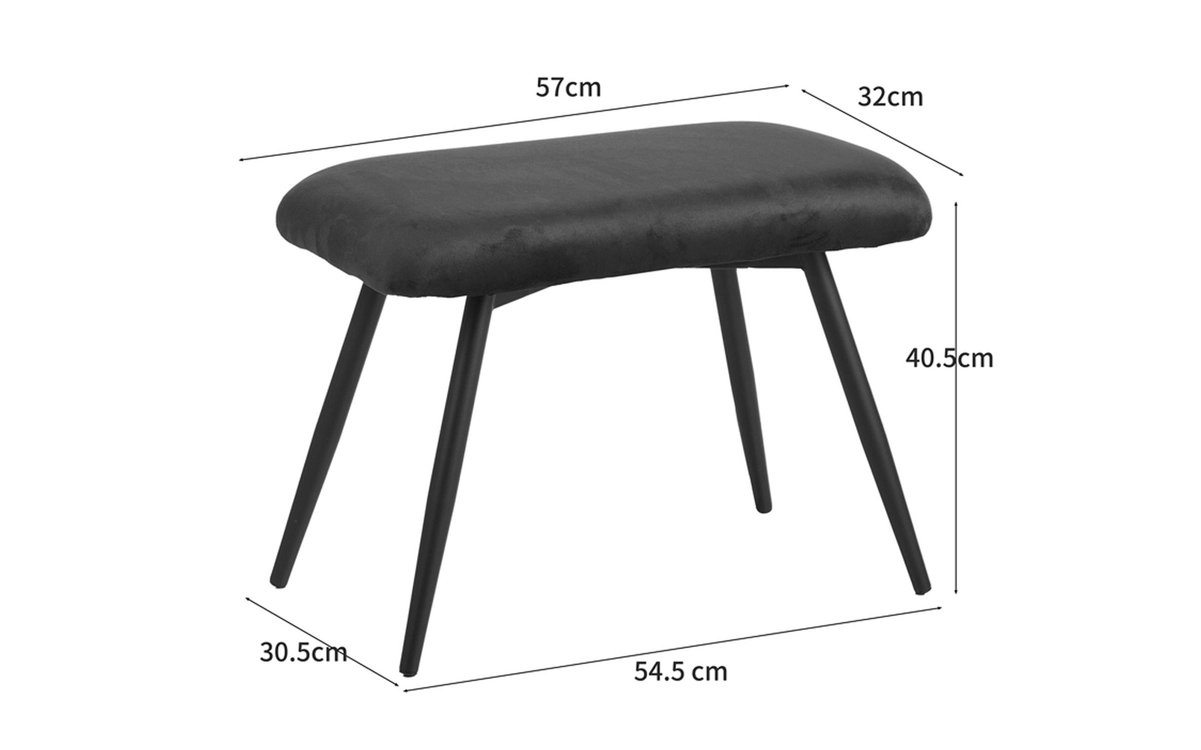 Fotoliu + taburet Rueda, galben + negru  3