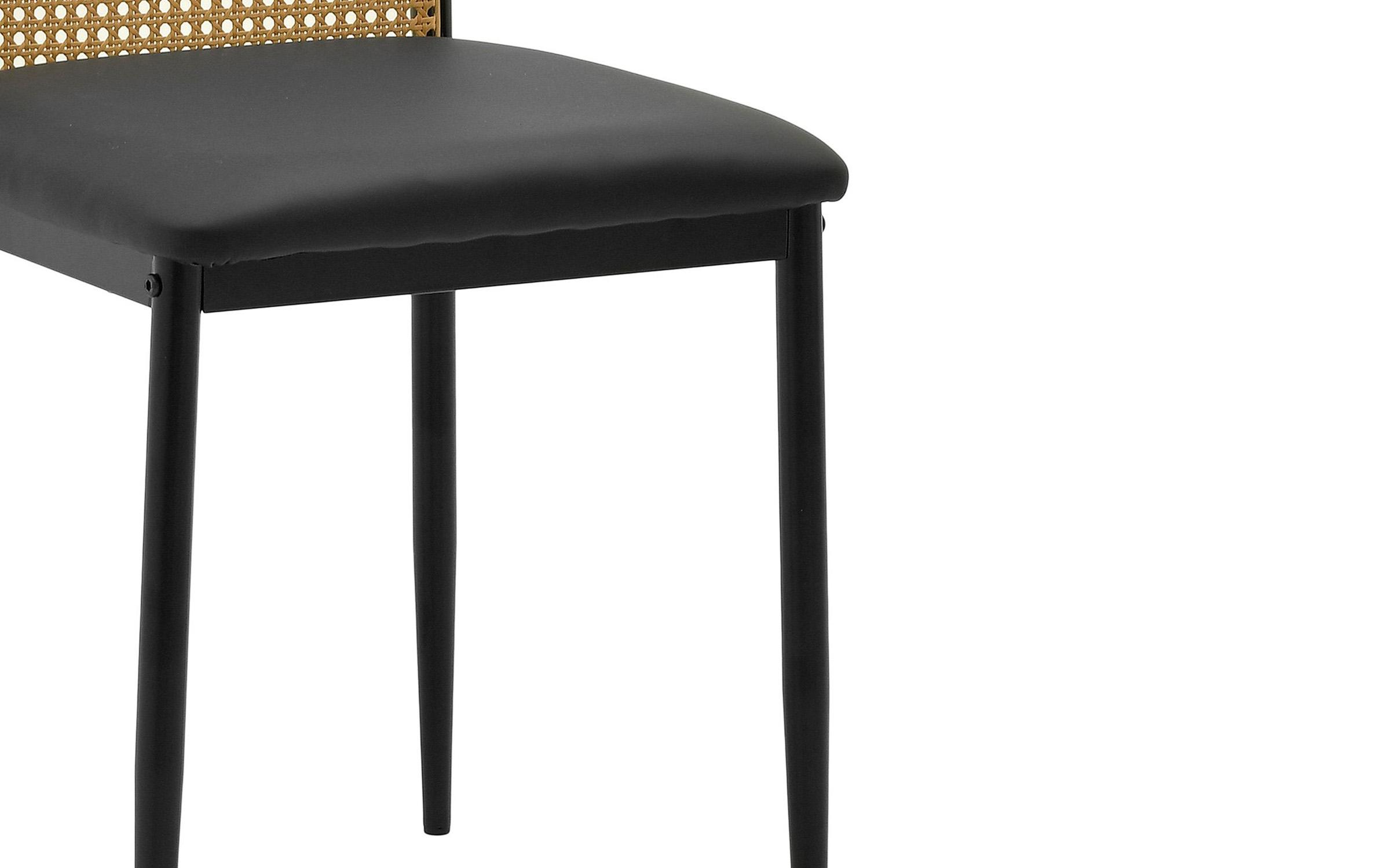 Scaun de masa  Lespir, negru + natural  3