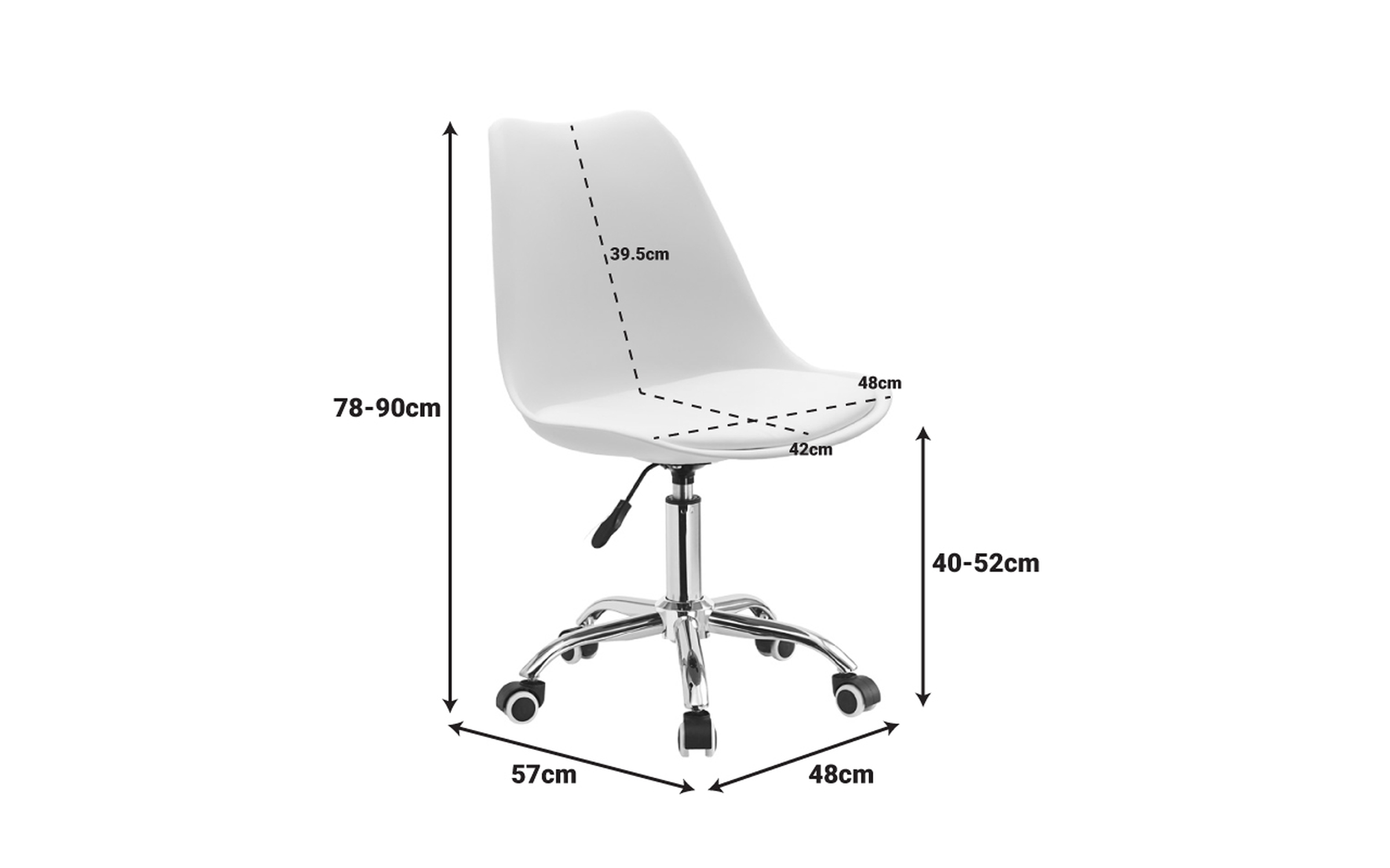 Scaun de birou Gaston, negru  2