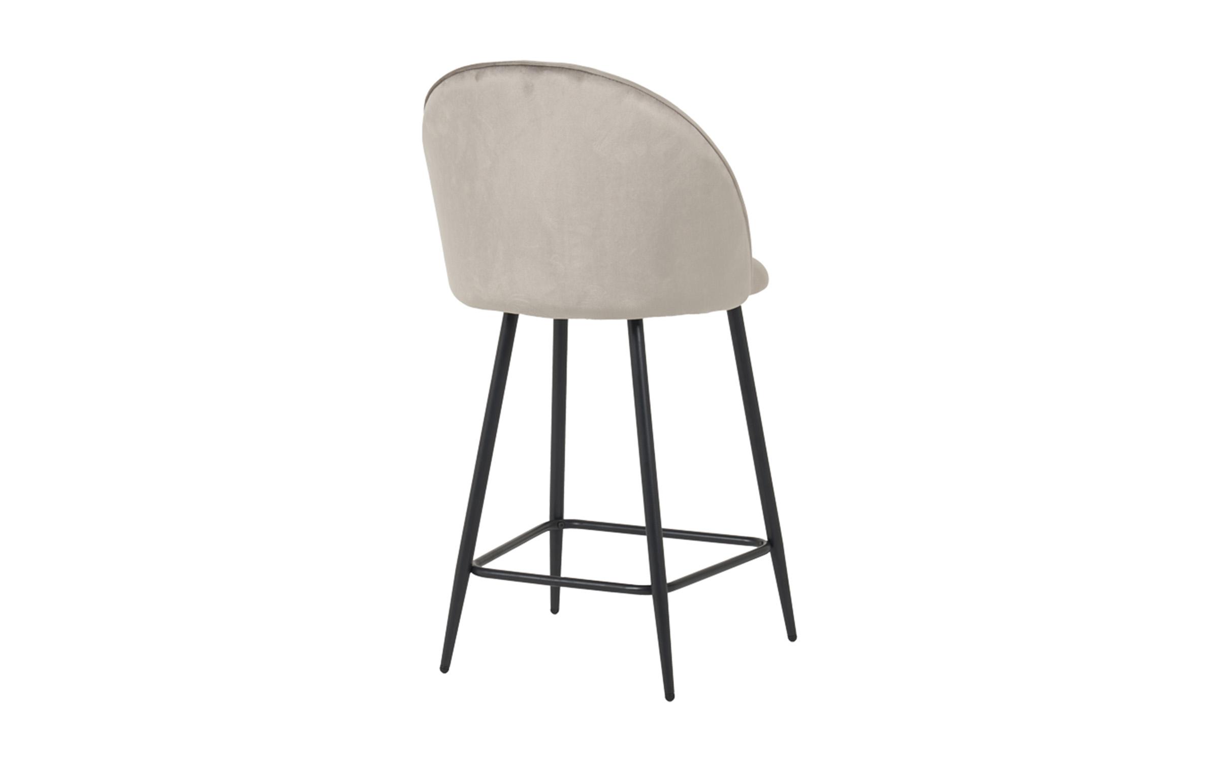 Scaun de bar Perie, gri + negru  4