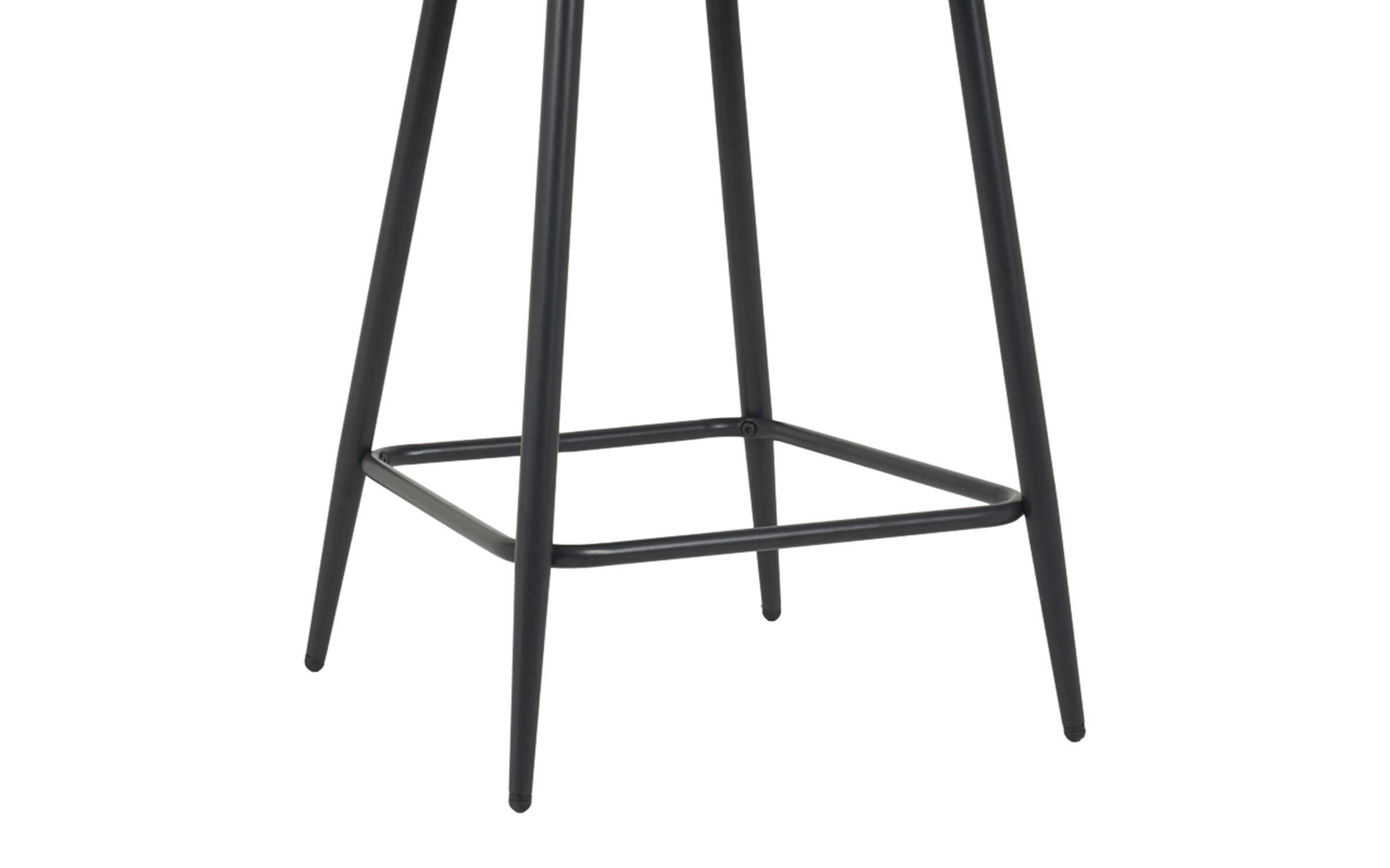 Scaun de bar Perie, gri + negru  6