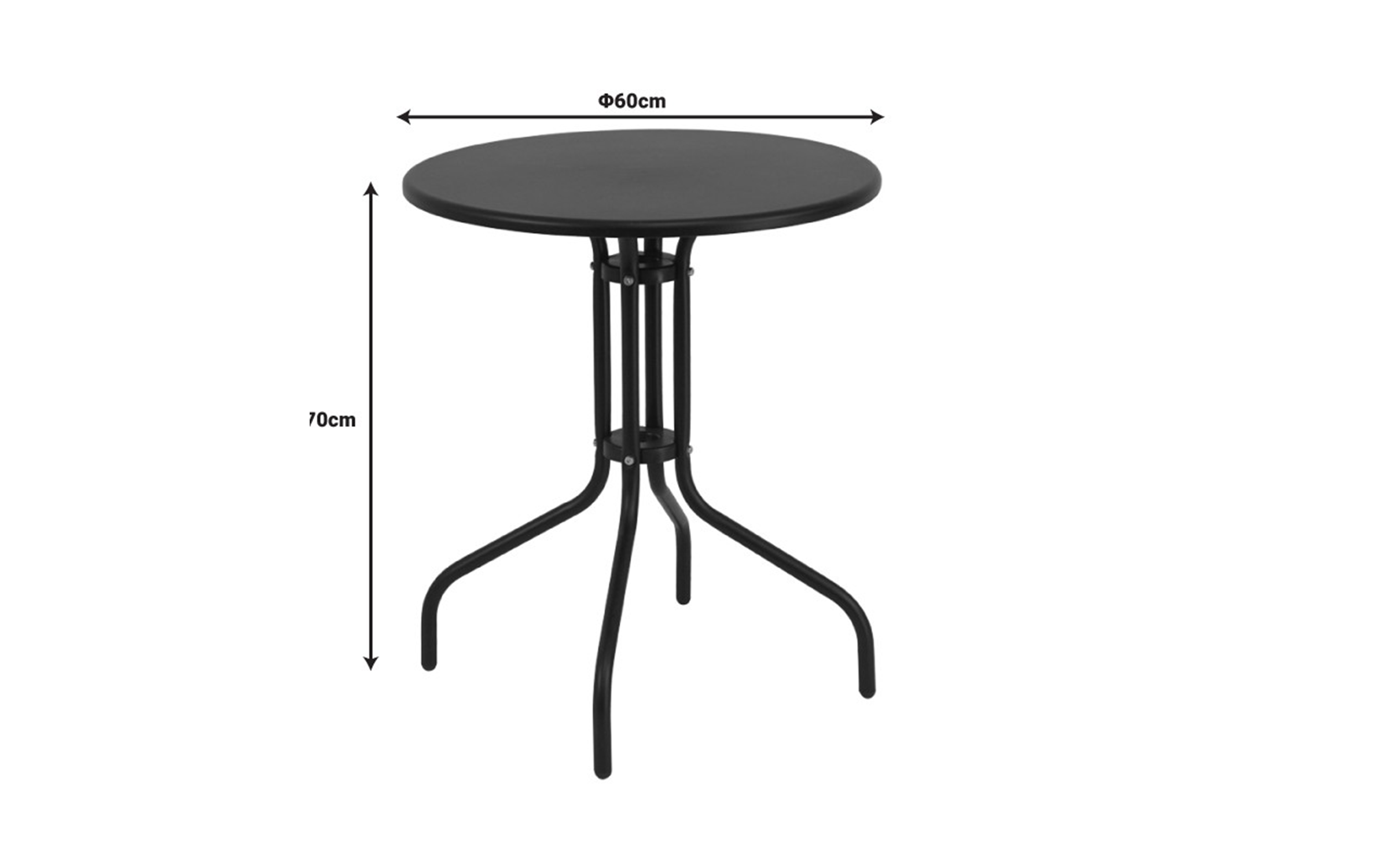 Masa de gradina Vergo, gri inchis  2