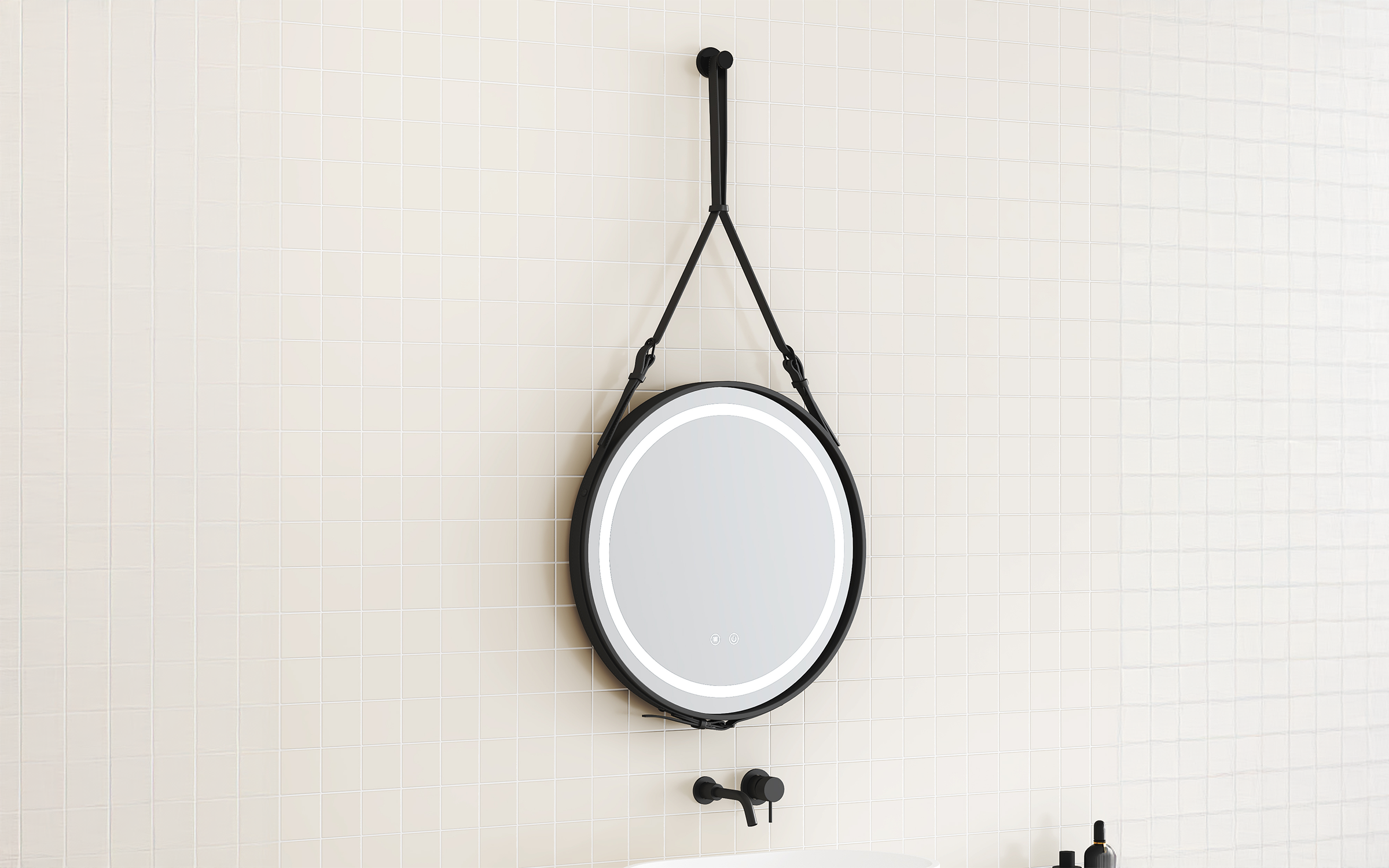 1398MB-100 Oglinda pentru baie cu iluminare LED, 100/100 сm  2