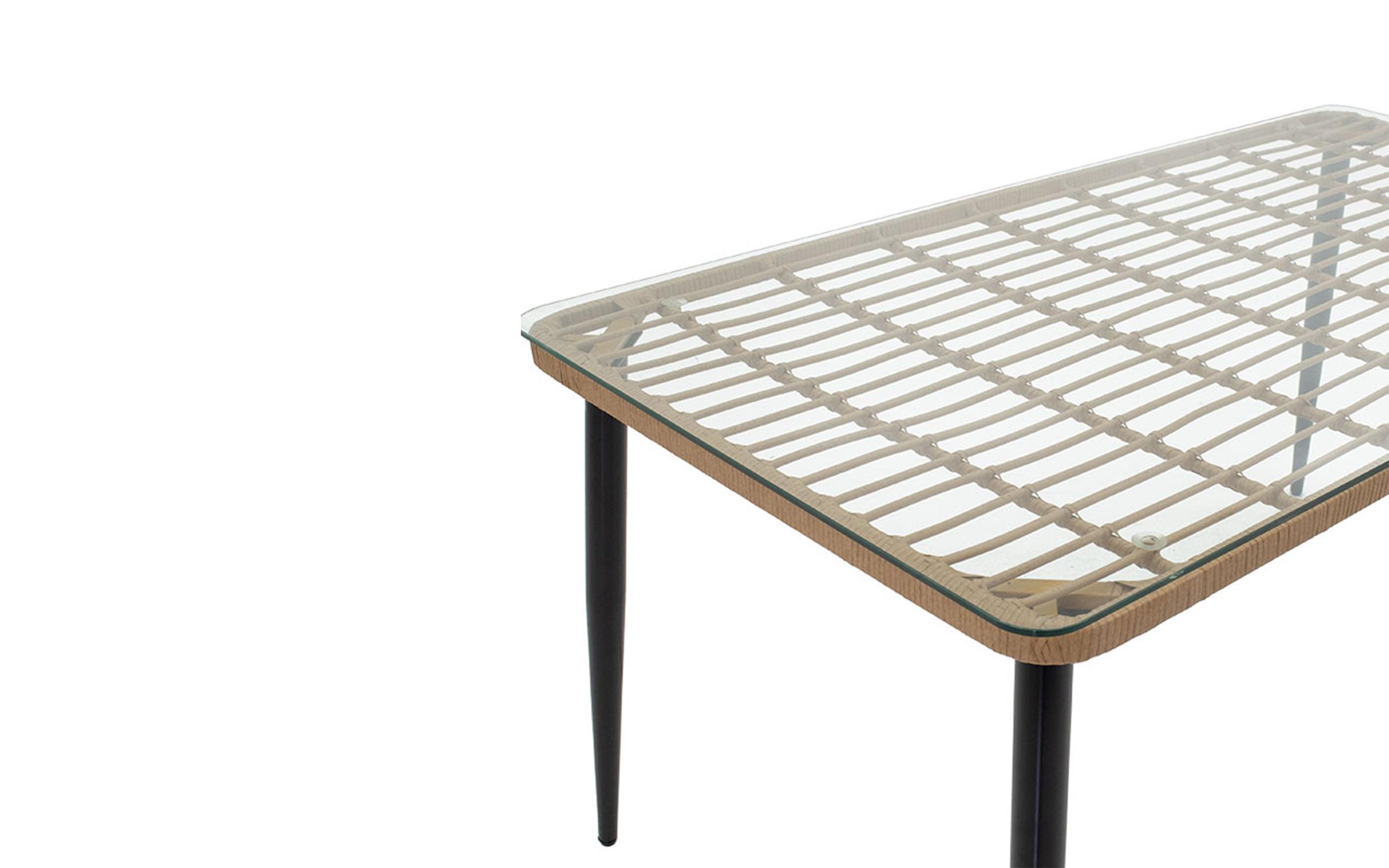 Masa de gradina Naoki 160, natural + negru  3