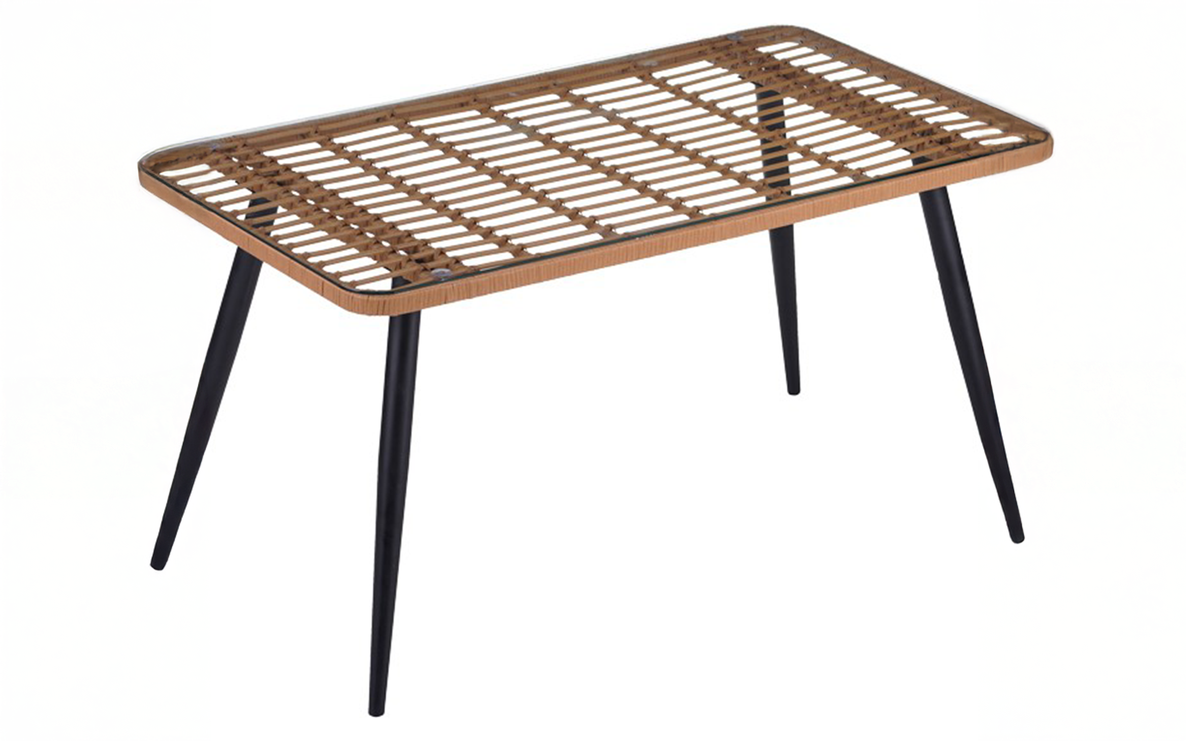 Masa de gradina Naoki 140, natural + negru  3