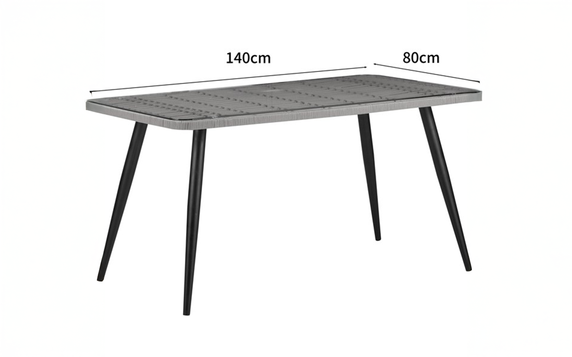 Masa de gradina Naoki 140, natural + negru  2