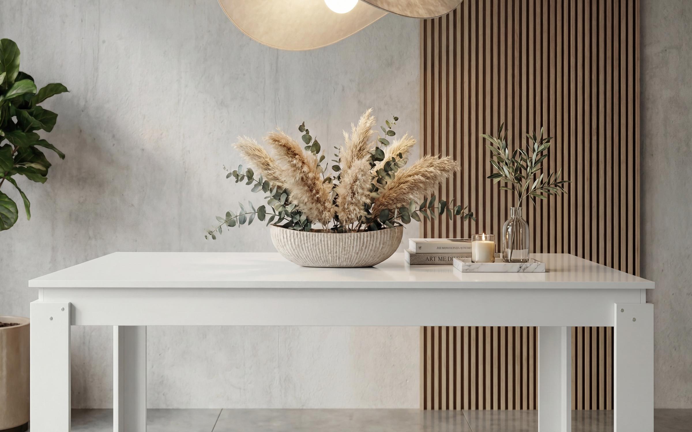 Masa dining Fenix 140, alb lucios  3