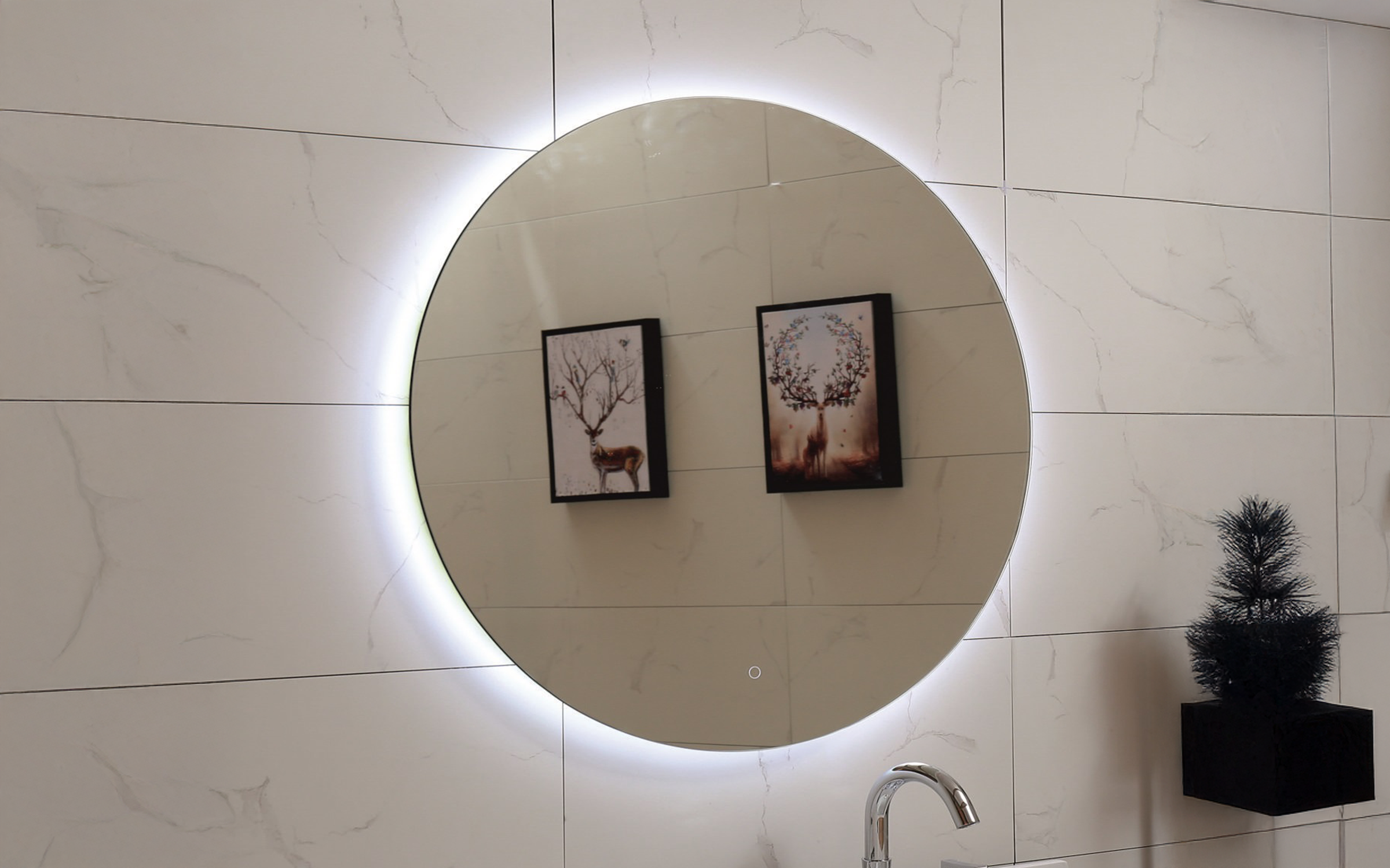 ICL 1495 Oglinda pentru baie cu iluminare LED, 80/80 сm  1