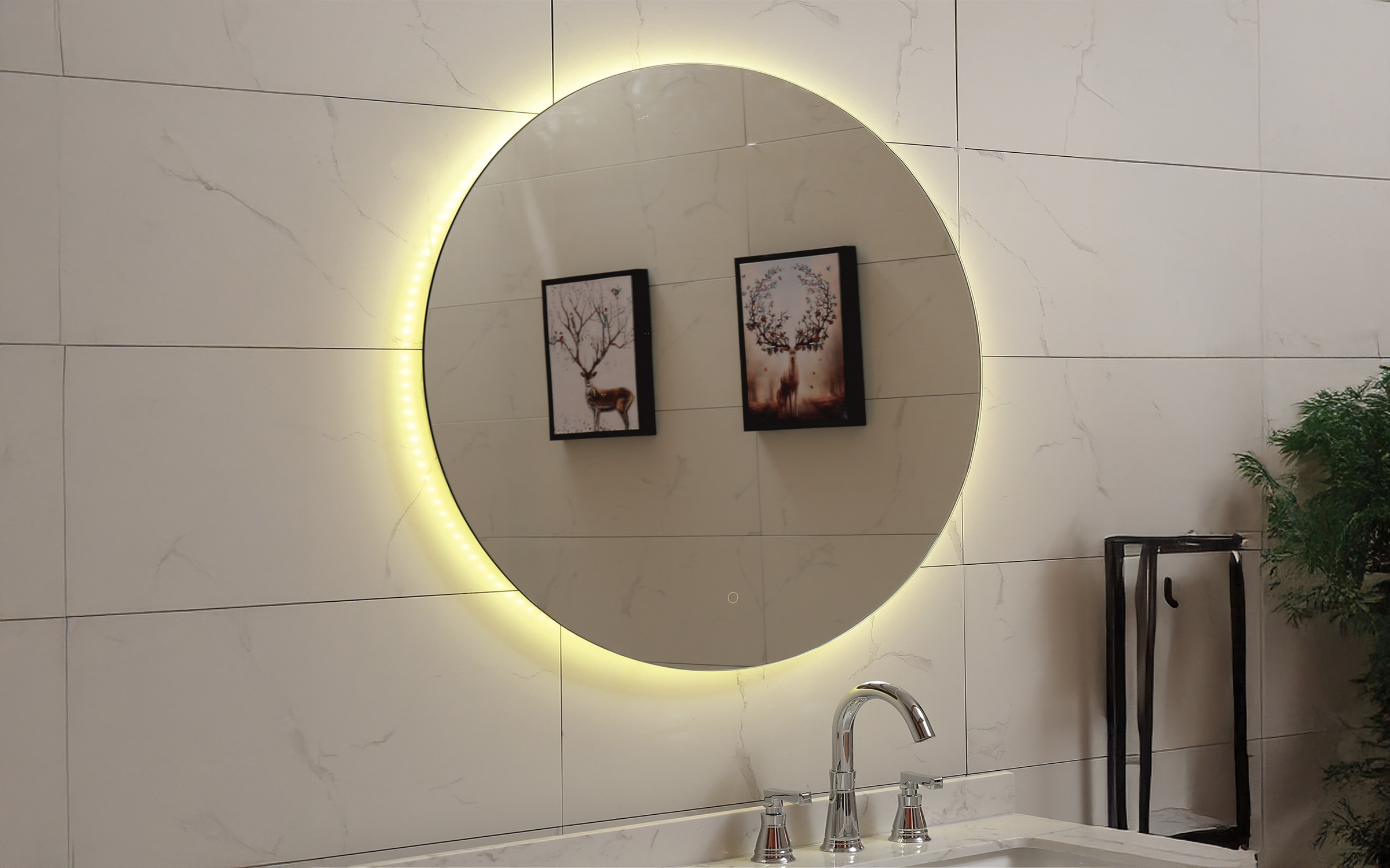 ICL 1495 Oglinda pentru baie cu iluminare LED, 80/80 сm  2