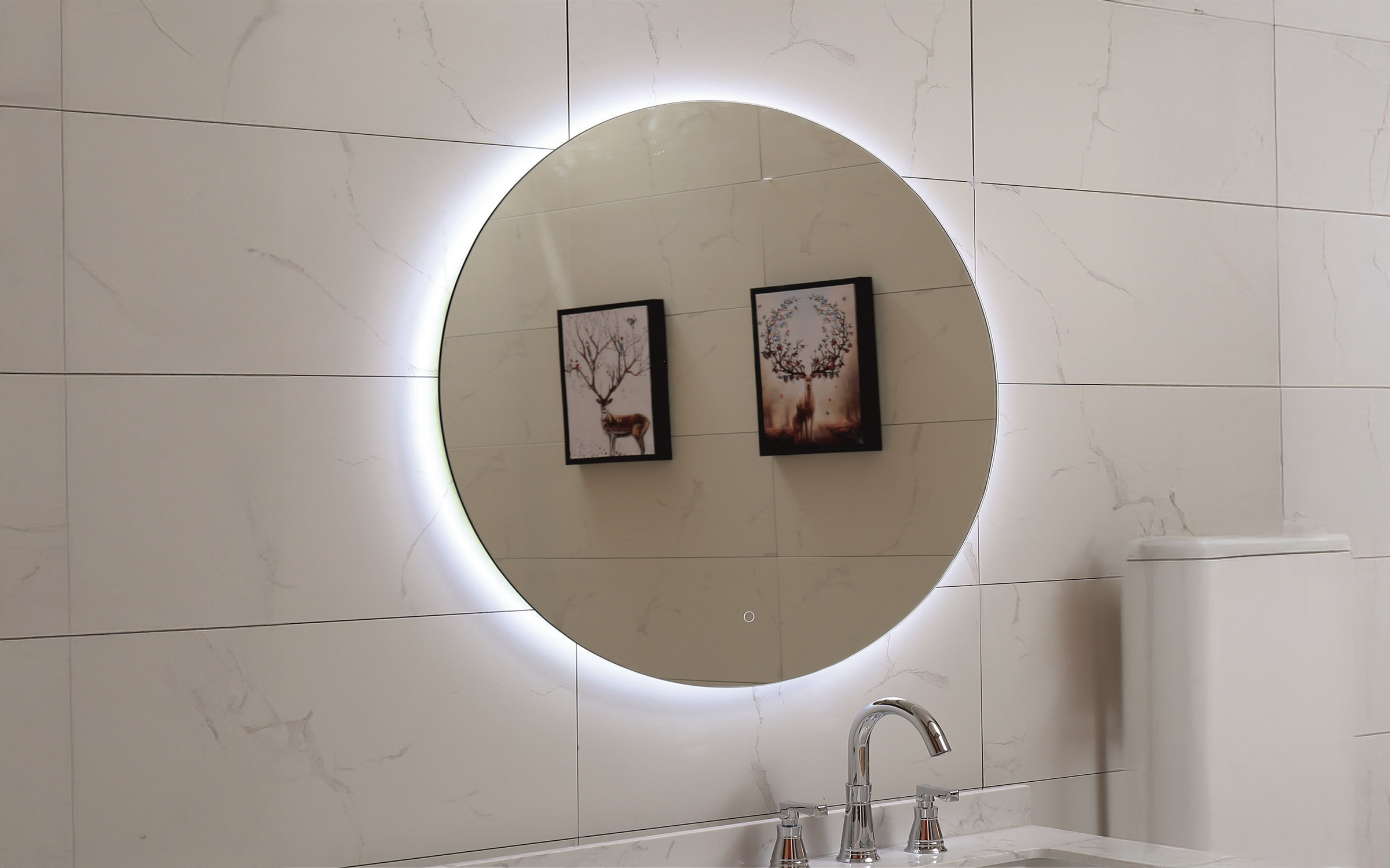 ICL 1495 Oglinda pentru baie cu iluminare LED, 100/100 сm  1