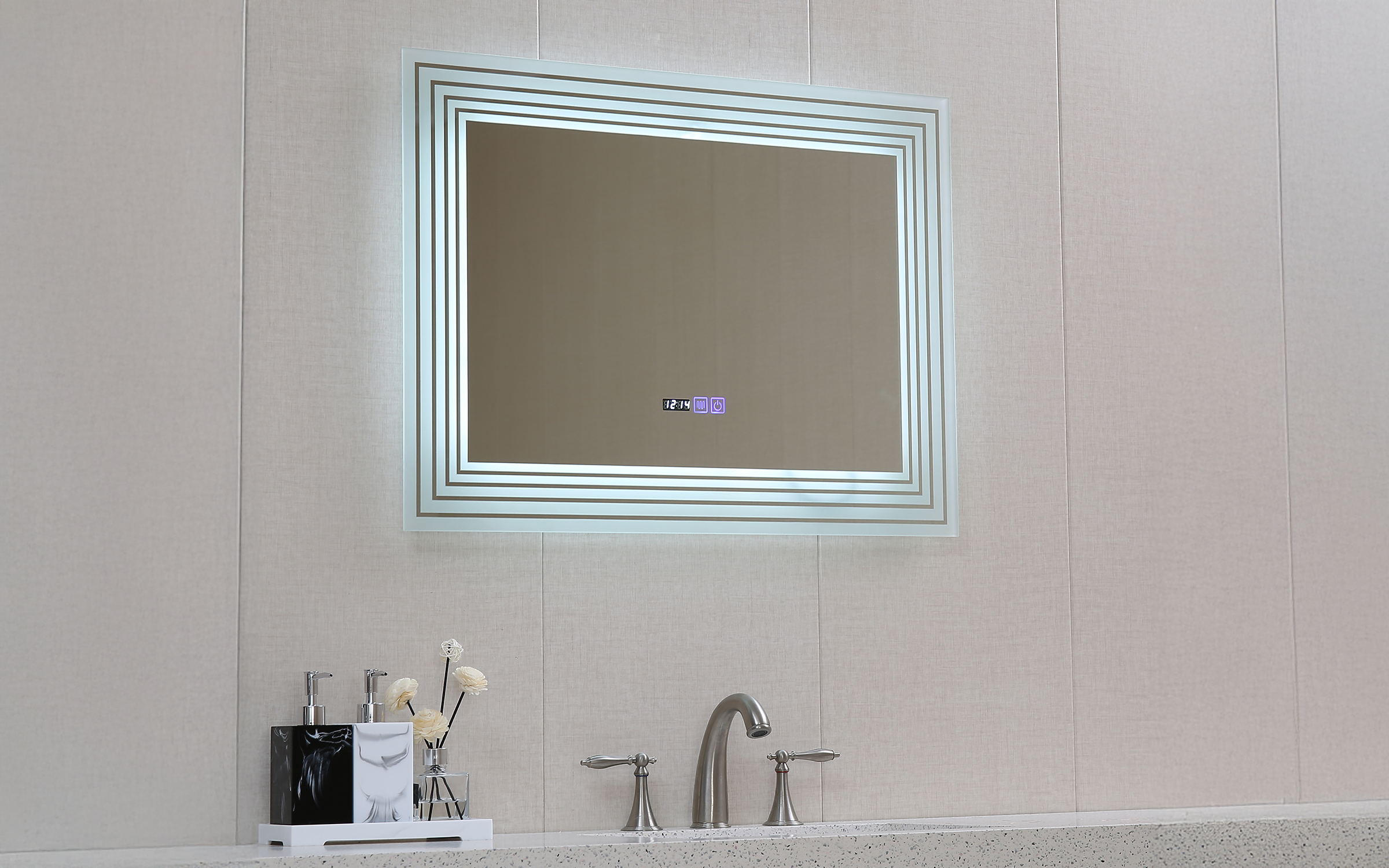 ICL 1816 Oglinda pentru baie cu iluminare LED, 80/60 сm  2