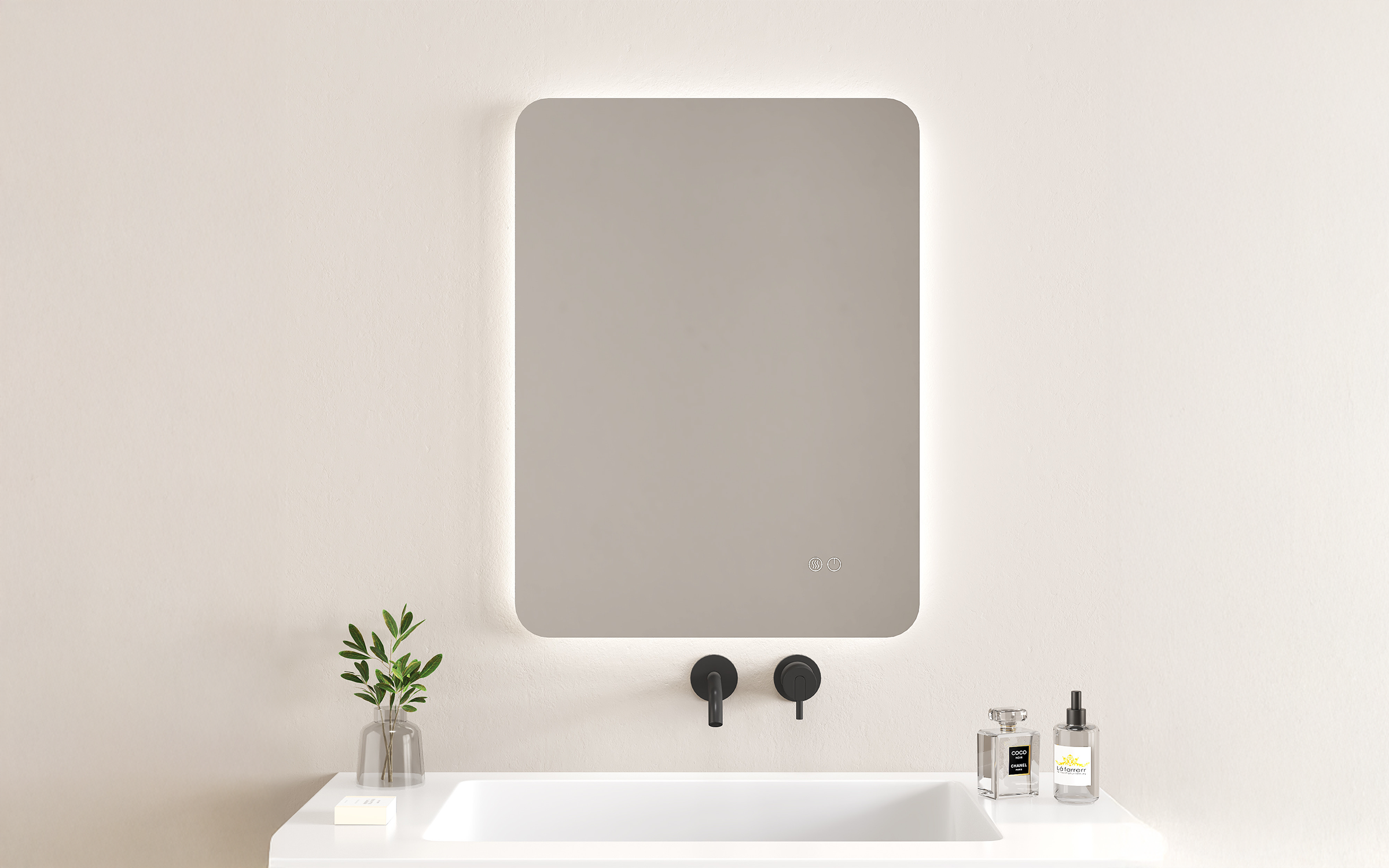 1945-60 Oglinda pentru baie cu iluminare LED, 60/80 сm  1