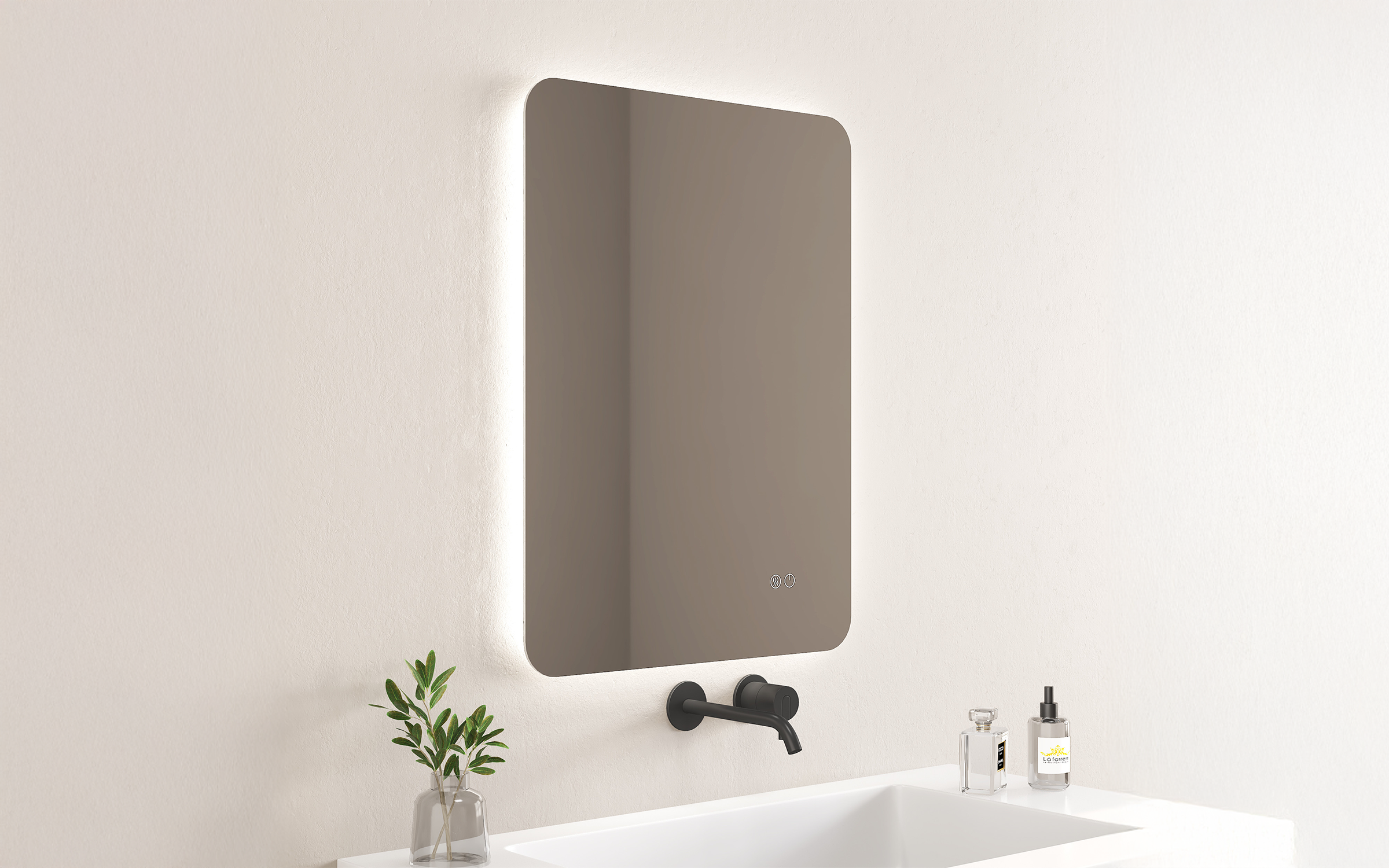 1945-60 Oglinda pentru baie cu iluminare LED, 60/80 сm  2