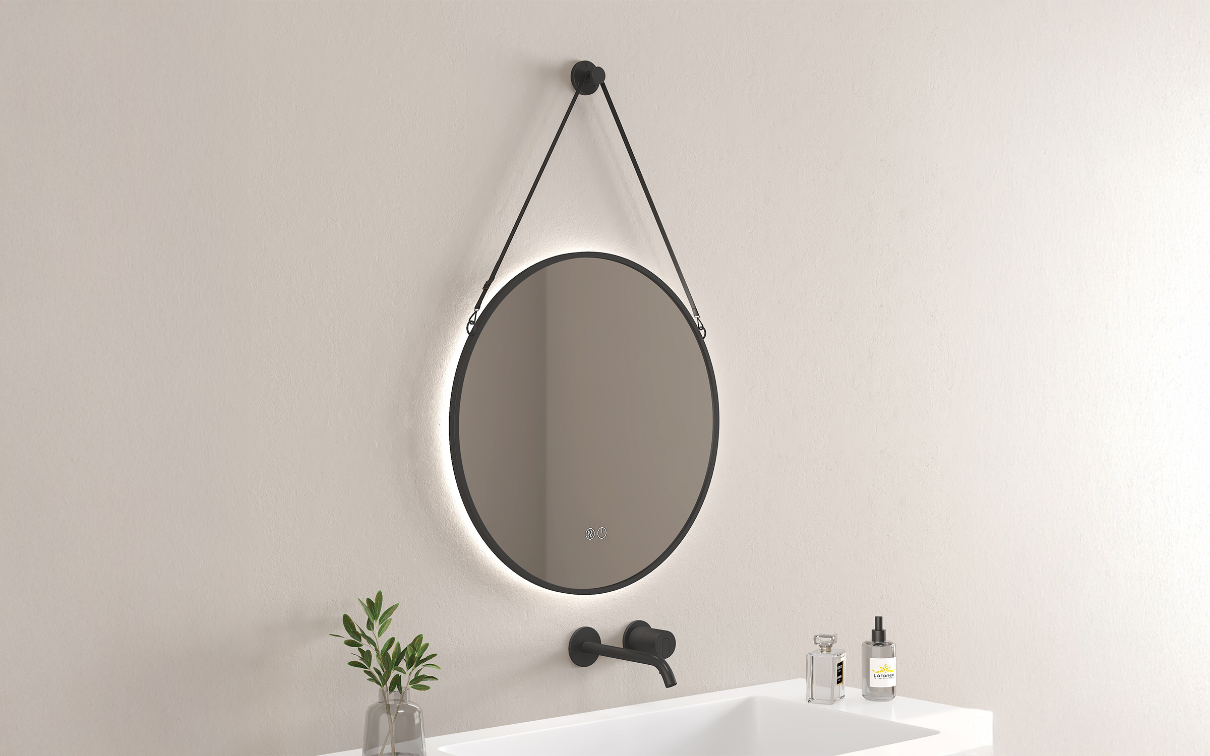 1946 Oglinda pentru baie cu iluminare LED, 60/60 cm  2