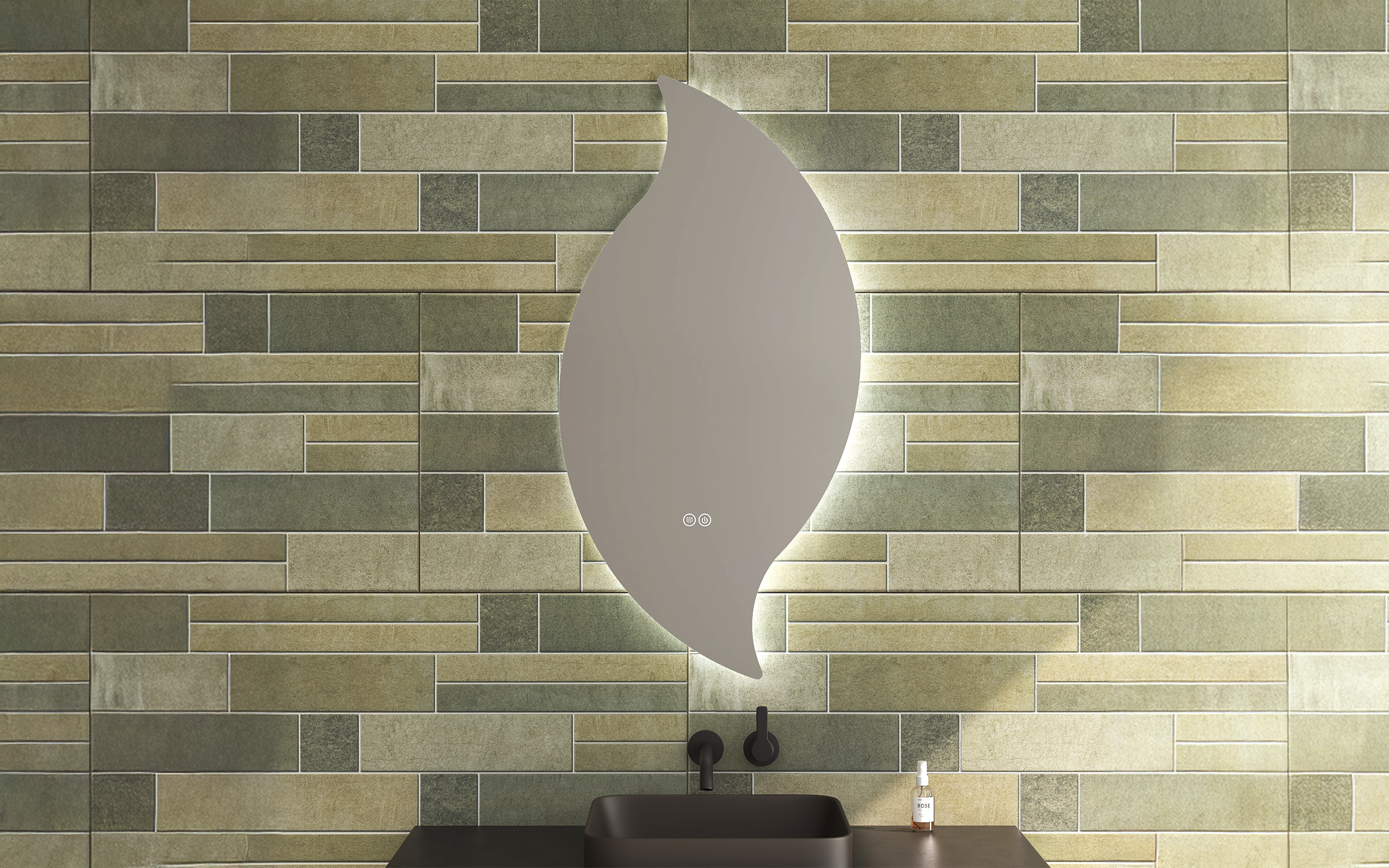 1953 Oglinda pentru baie cu iluminare LED, 50/100 cm  1