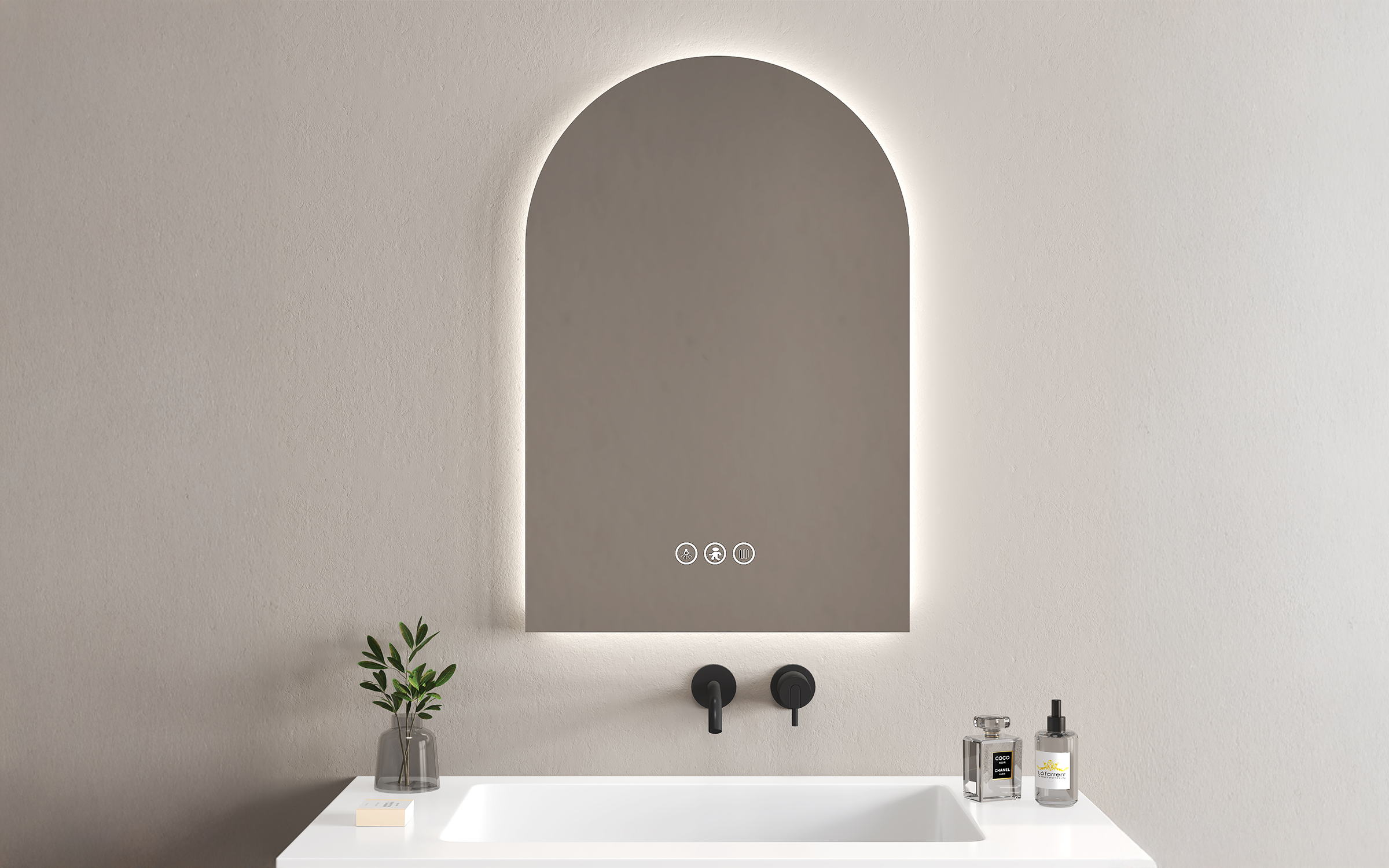 1963 Oglinda pentru baie cu iluminare LED, 60/90 сm  1