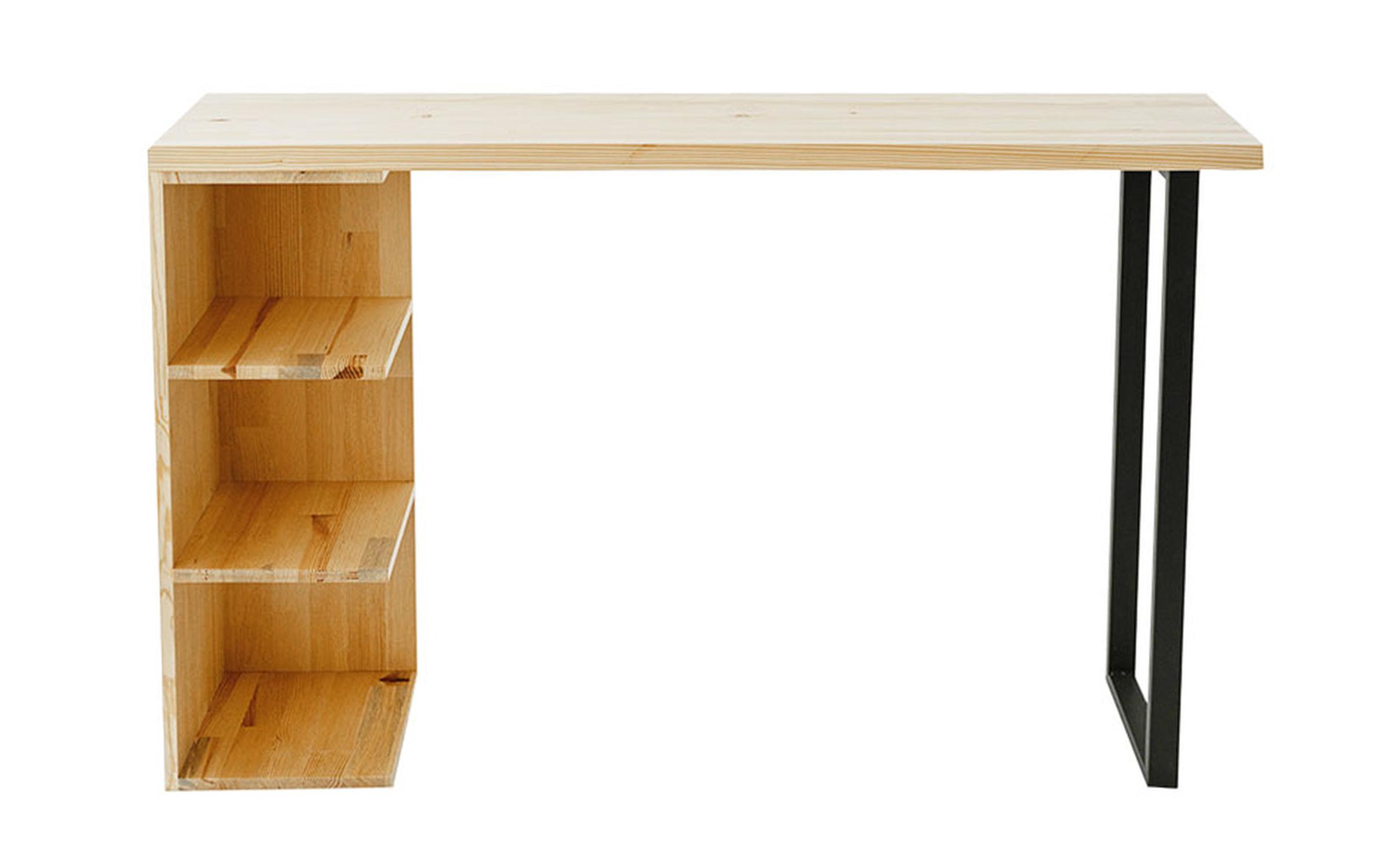 Masa de bar Colins, natural + negru  3