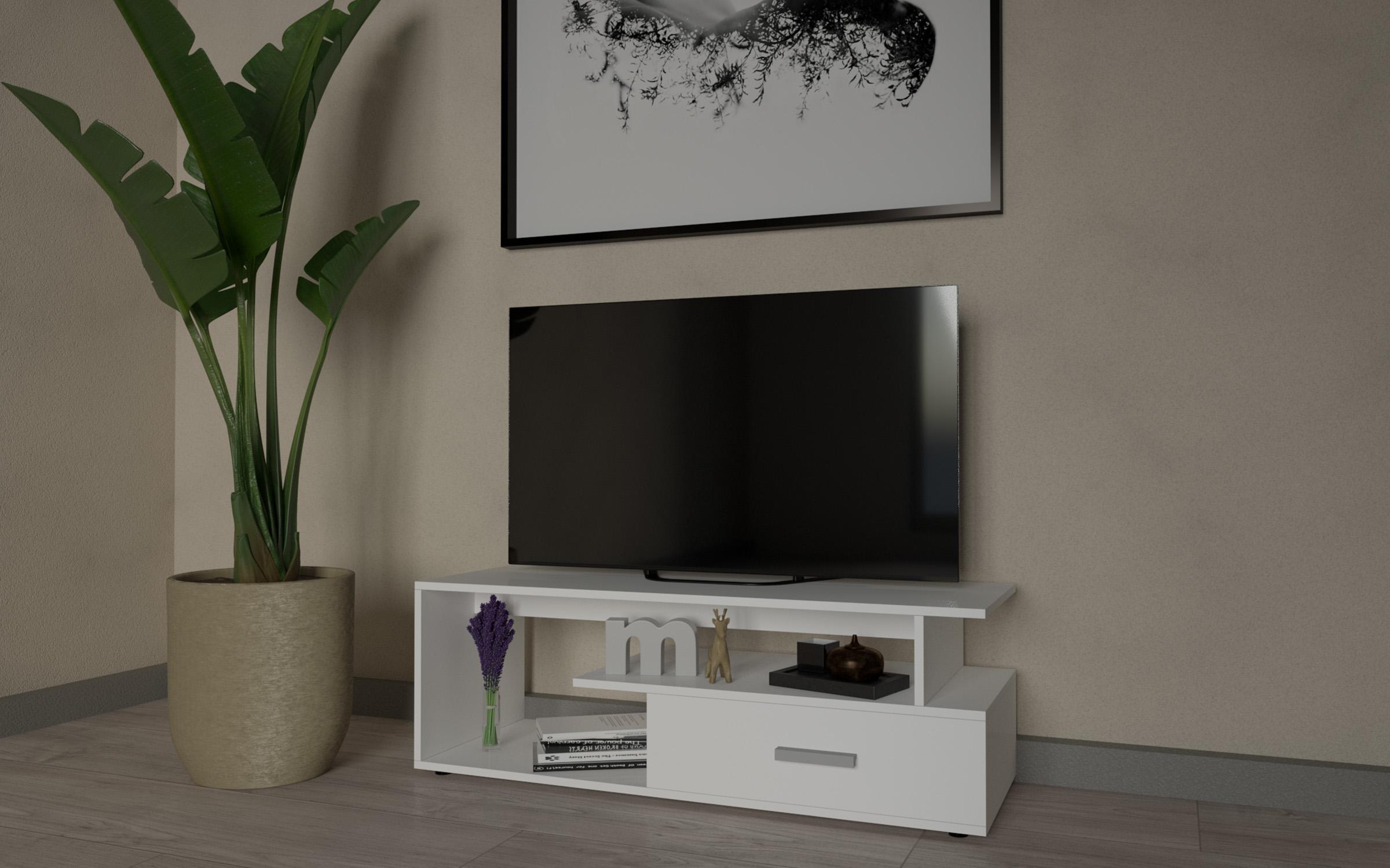 Modul TV Rimini, alb  1