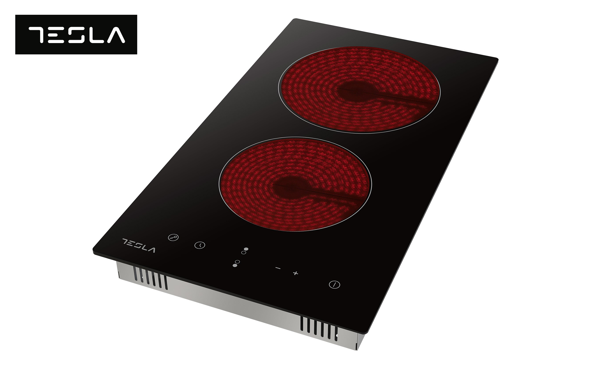 Plita ceramica TESLA, 2 zone HV3201MB, negru  2