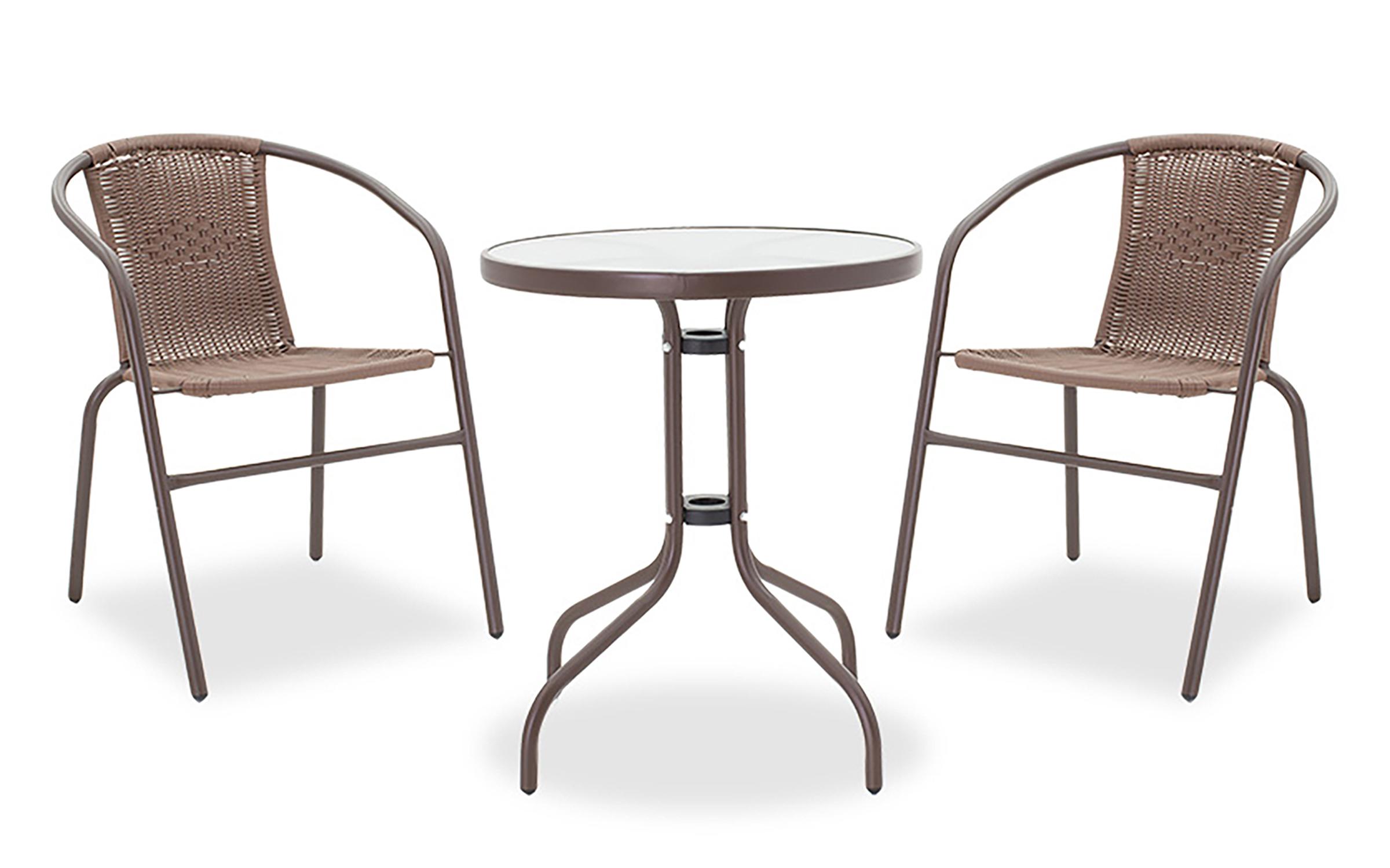 Set masa + scaune Obi, maro  1