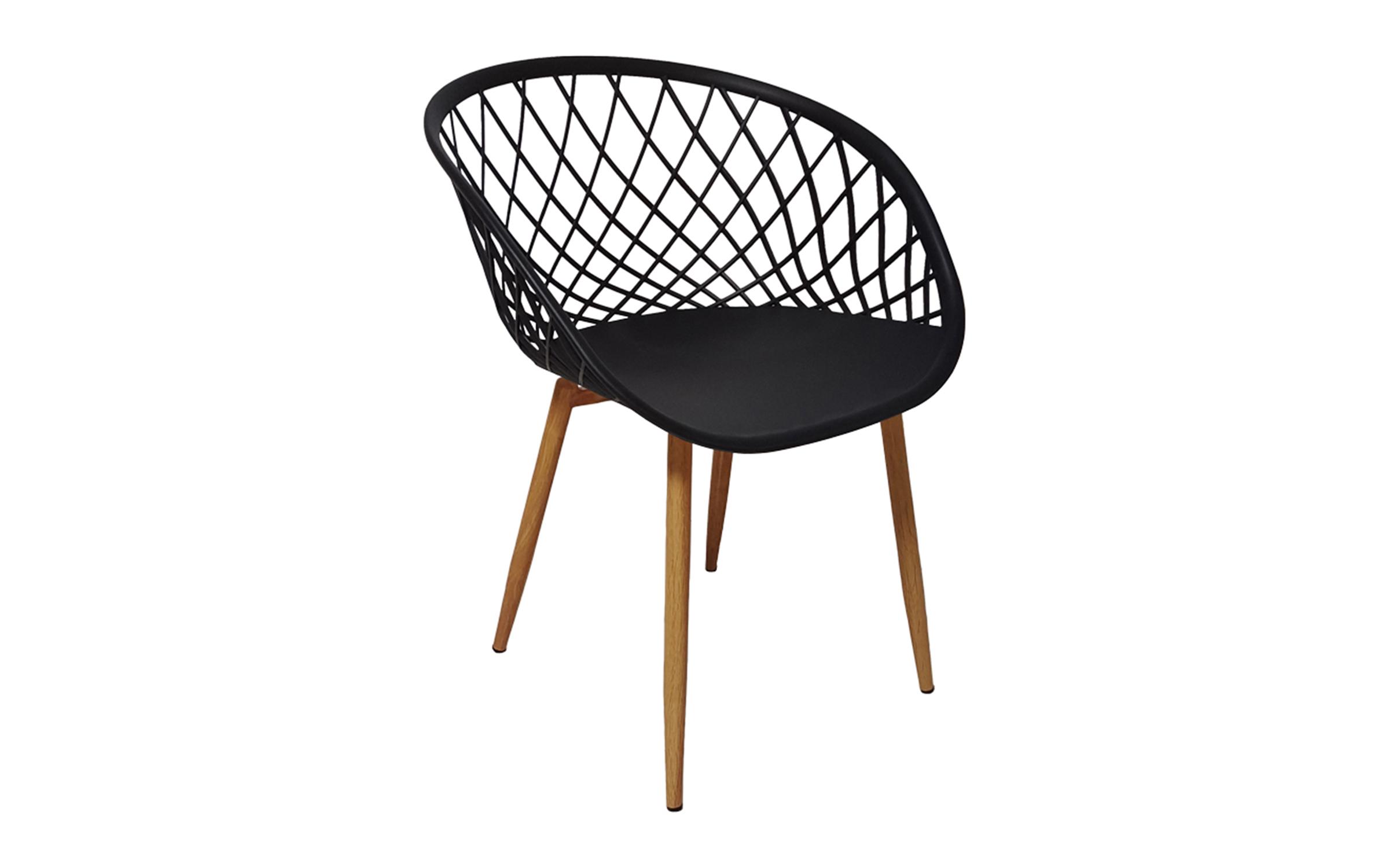 Set masa + scaune Ezra, sonoma + negru  4