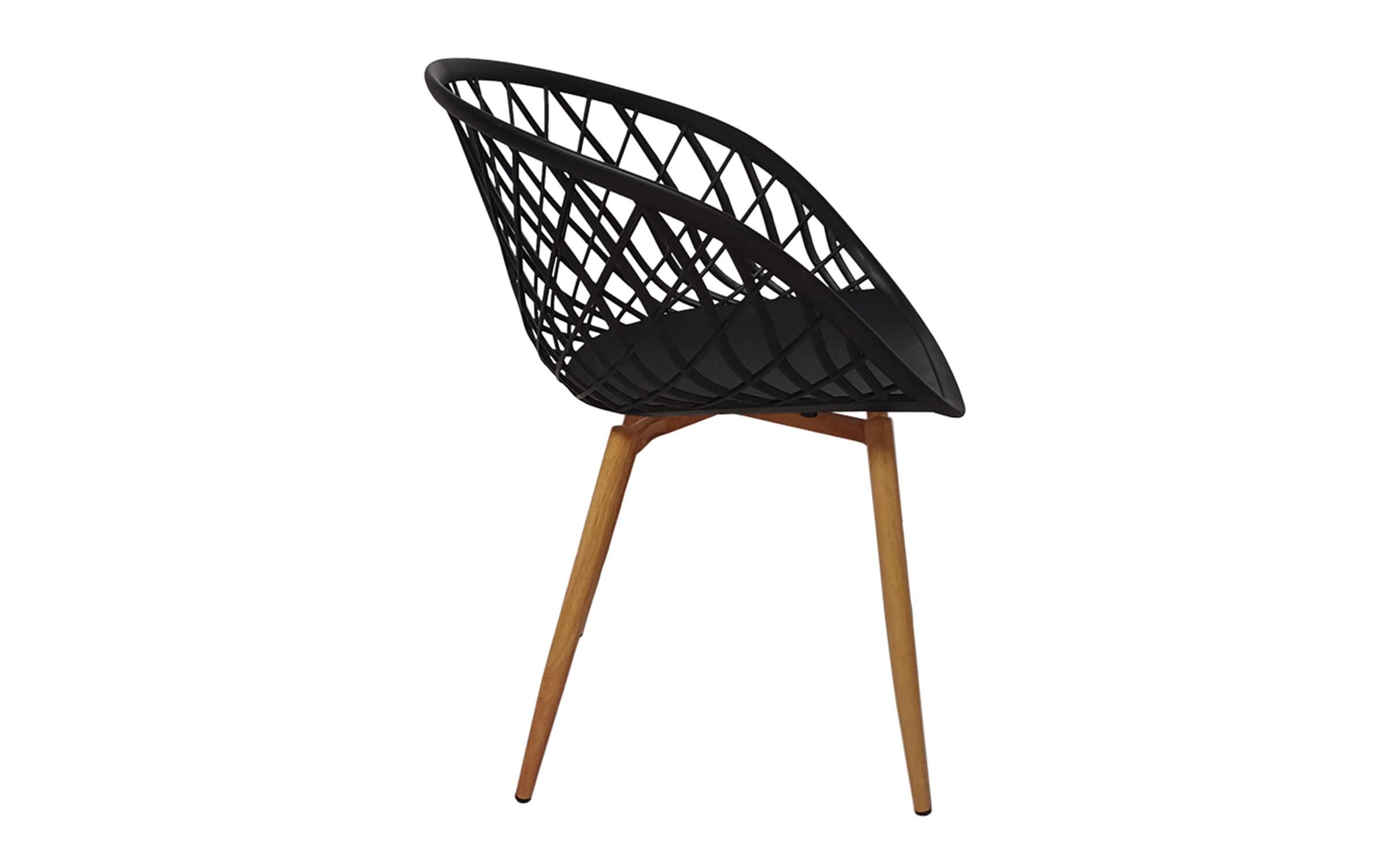 Set masa + scaune Ezra, sonoma + negru  6