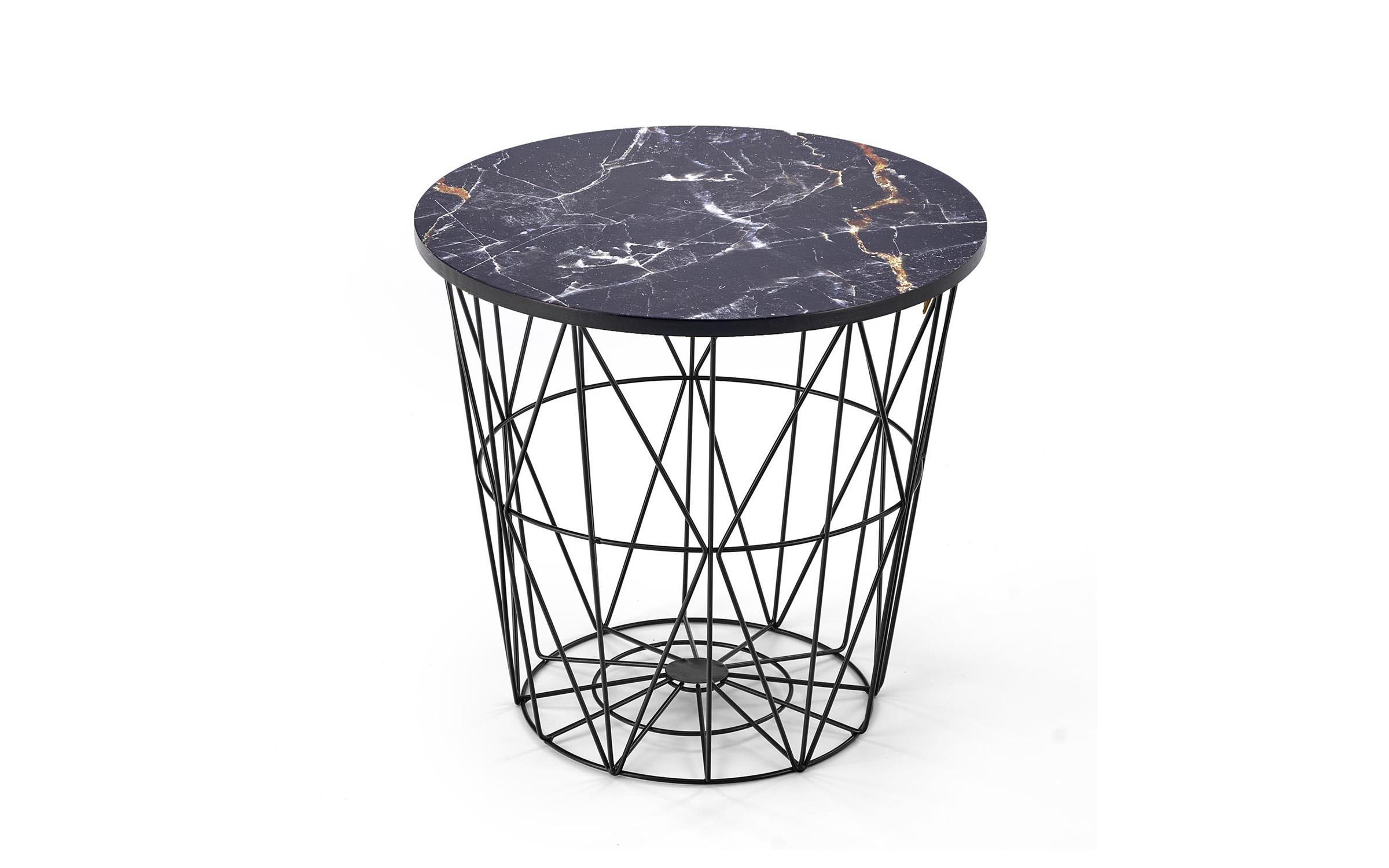 Masuta ajutatoare Rapida, marmura neagra + negru  2