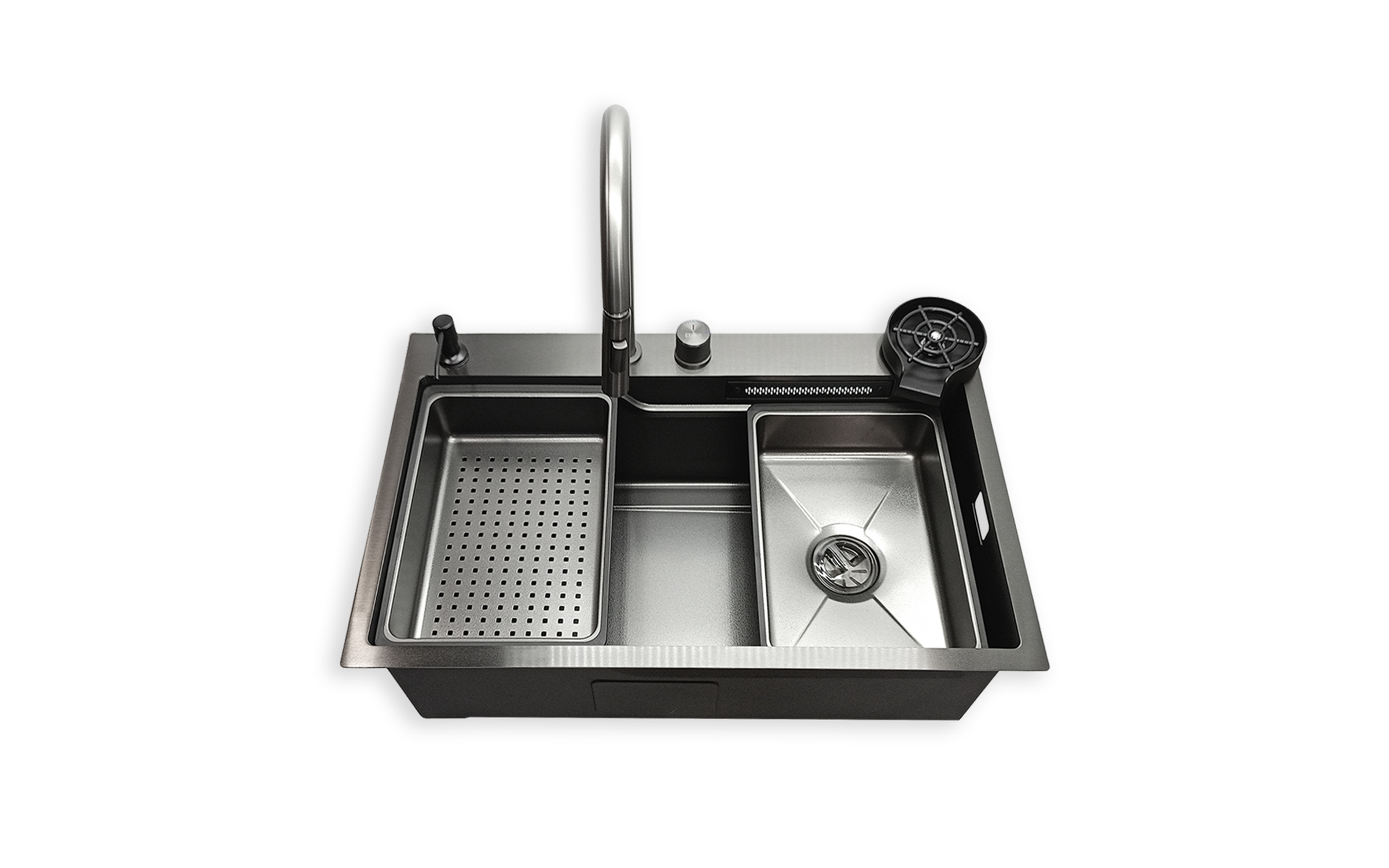 Chiuveta multifunctionala IVENTO K/ 20L.041.52, nano negru  2