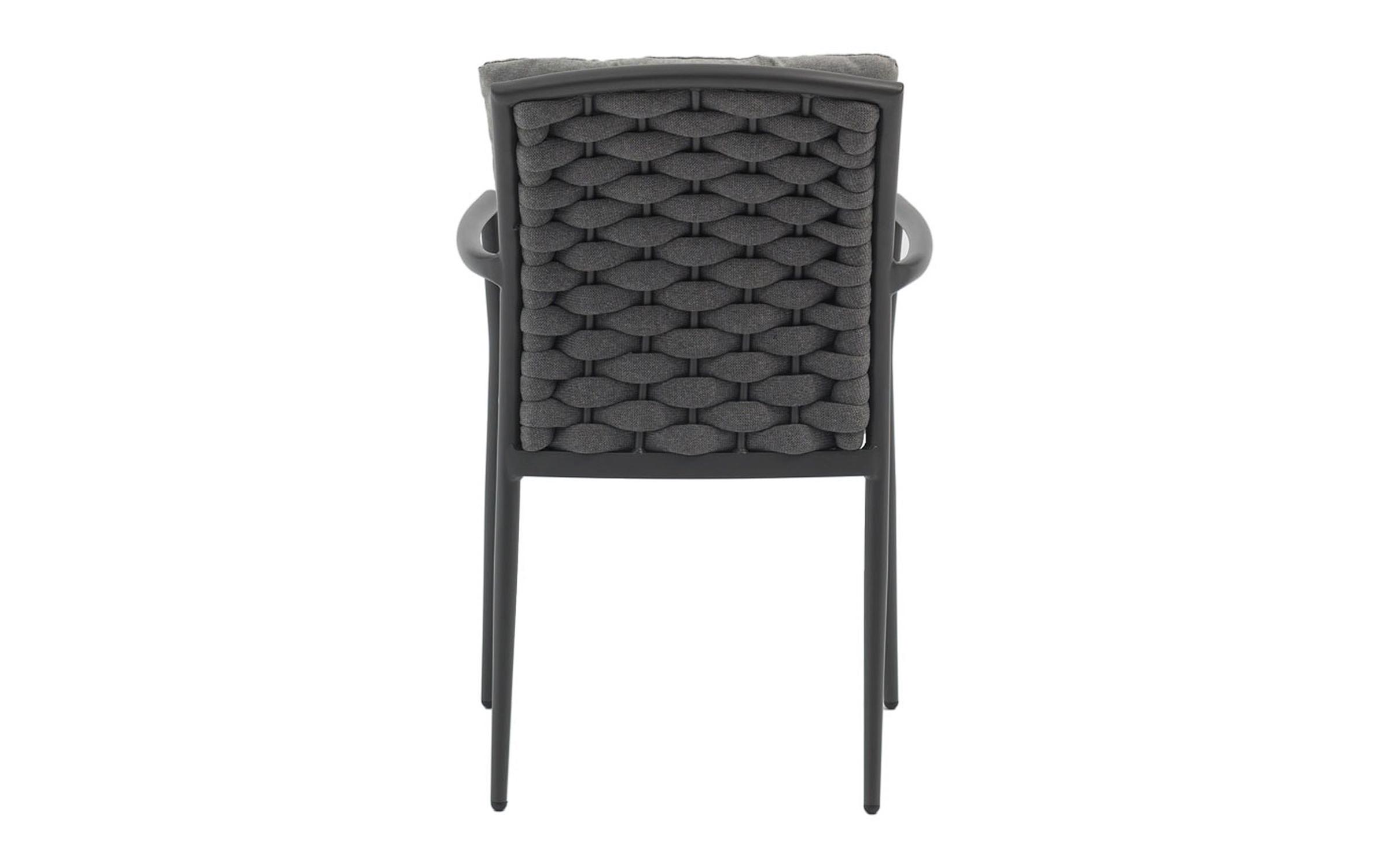 Scaun de gradina Moris, gri inchis + gri  4