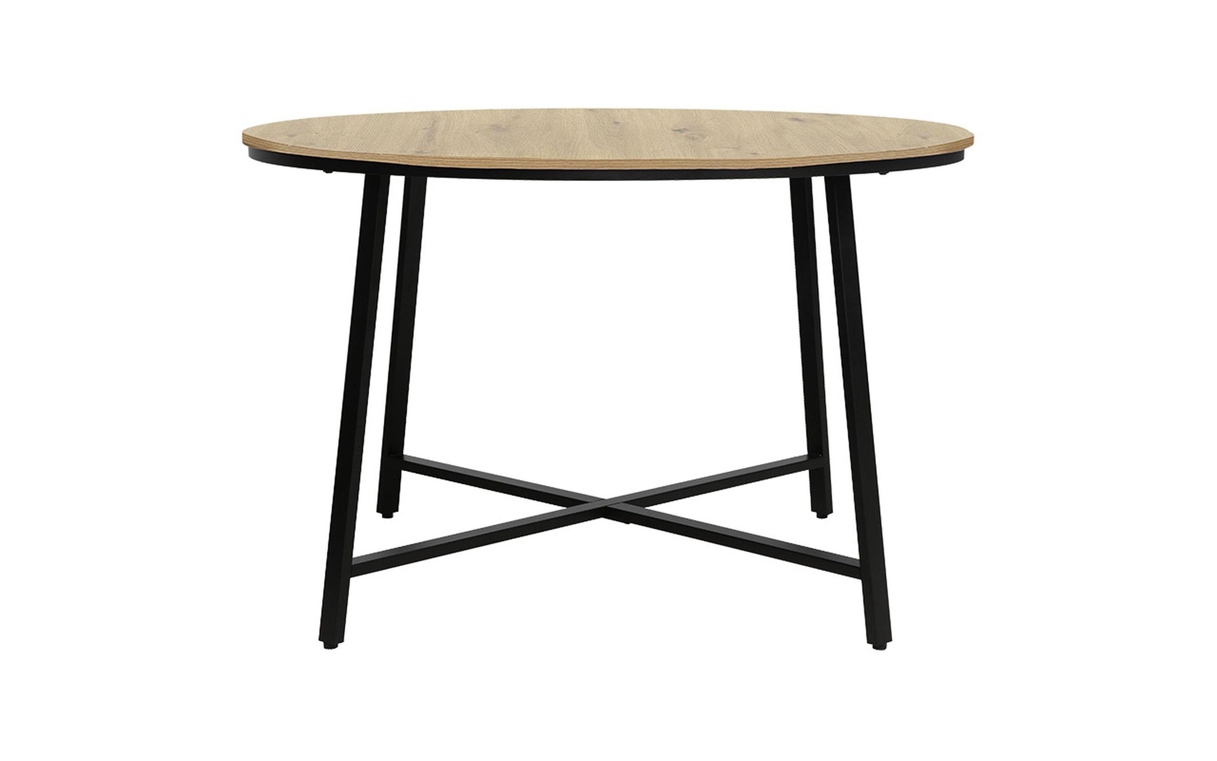 Masa dining Jano, natural + negru  2