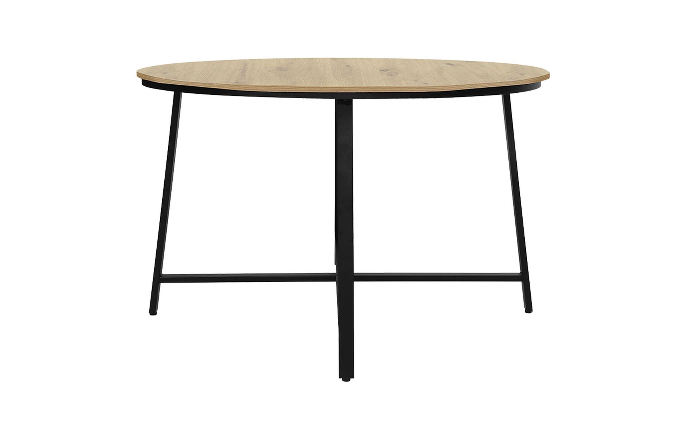 Masa dining Jano, natural + negru  3