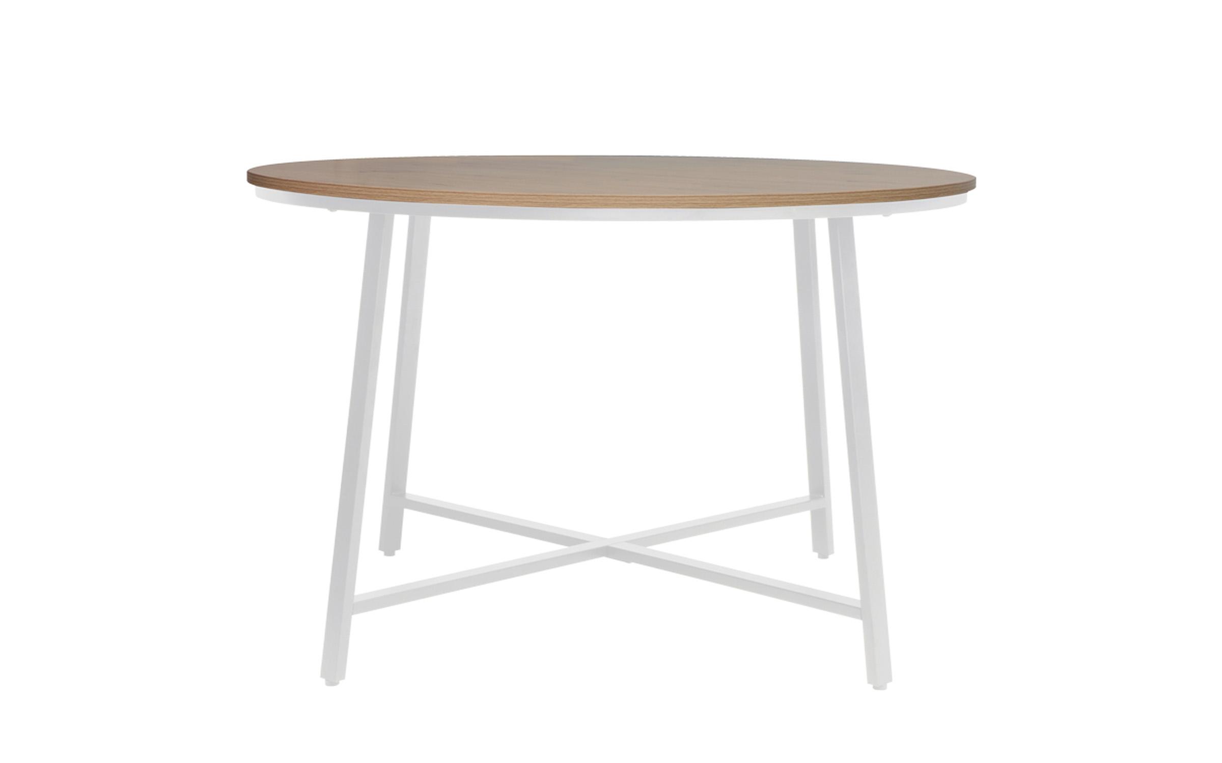 Masa dining Jano, stejar + alb  2