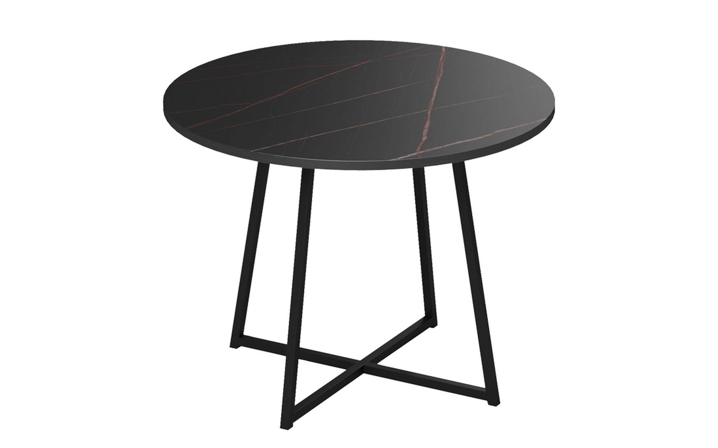 Masa dining Sara, marmura neagra + negru  3