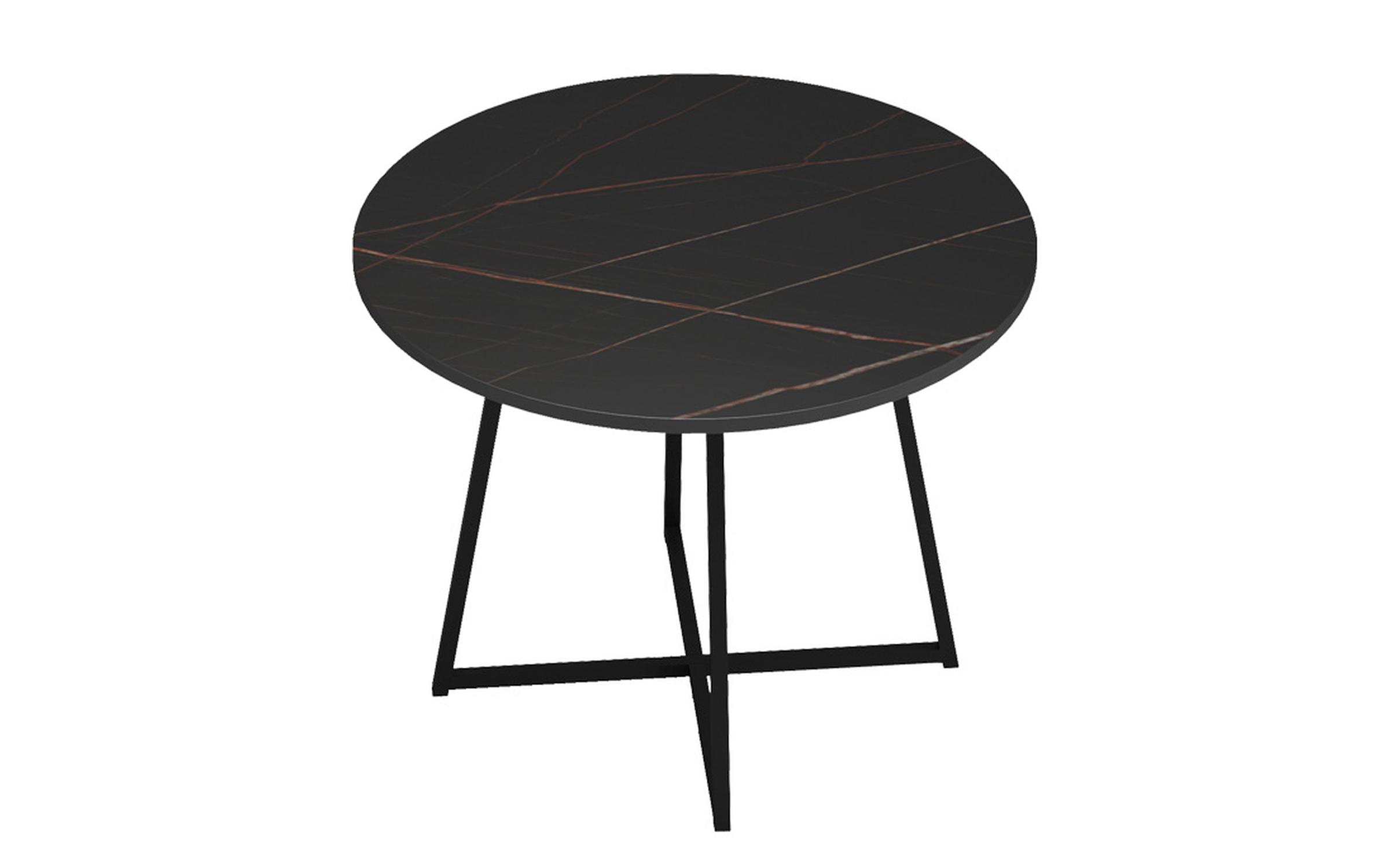 Masa dining Sara, marmura neagra + negru  4