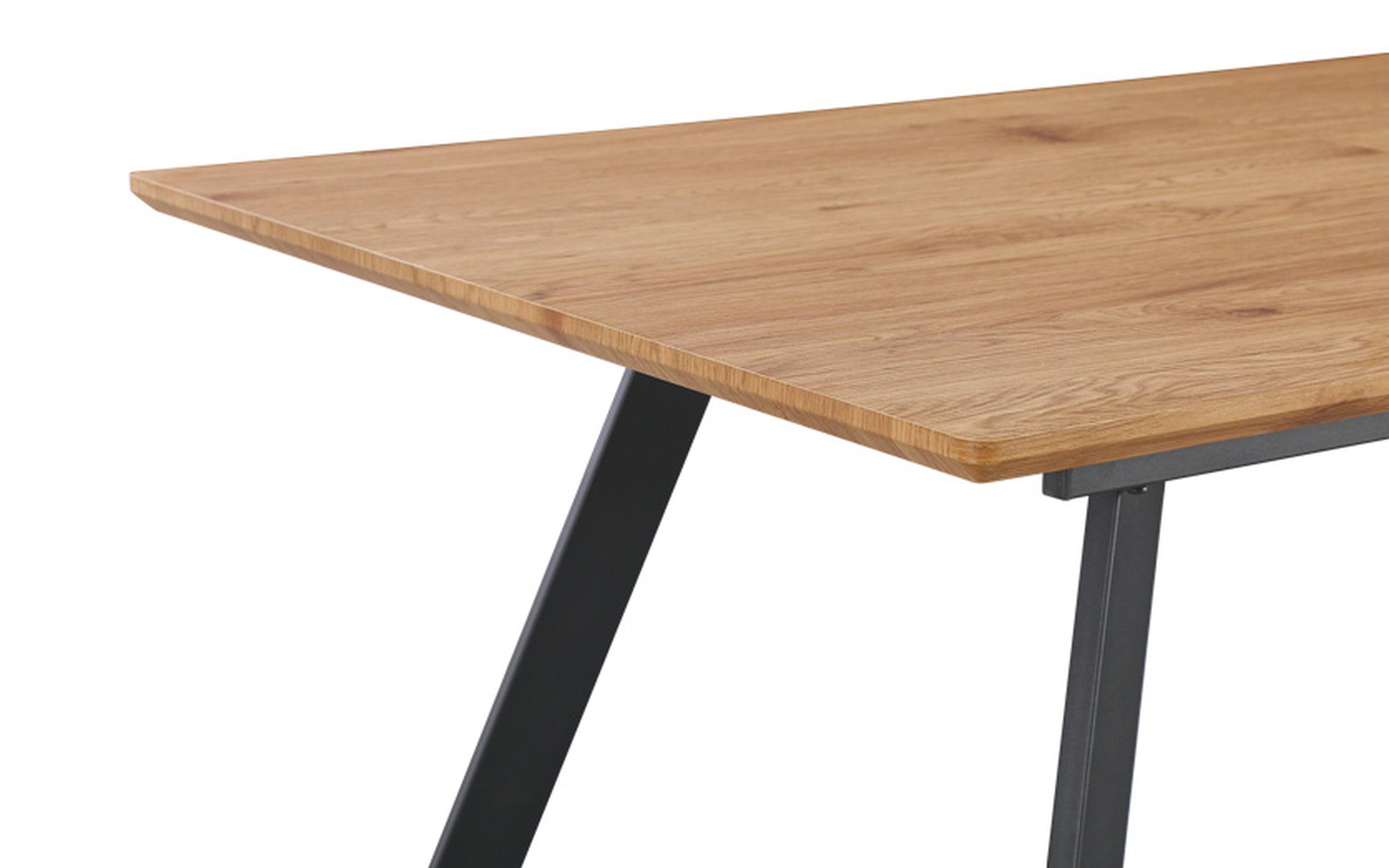 Masa dining /extensibila/ Kani, natural + negru  4