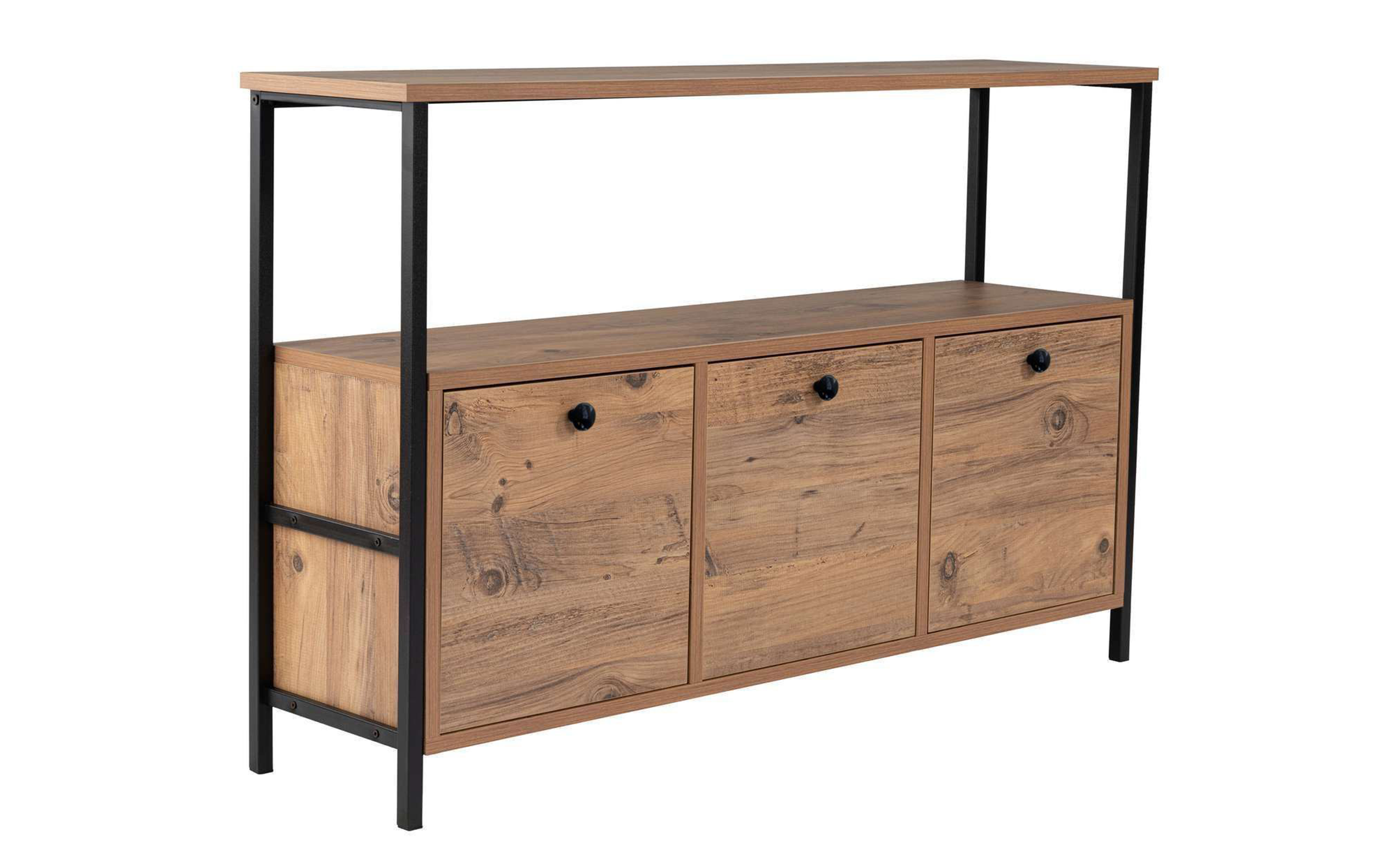 Comoda Prego, pin atlantic + negru  6