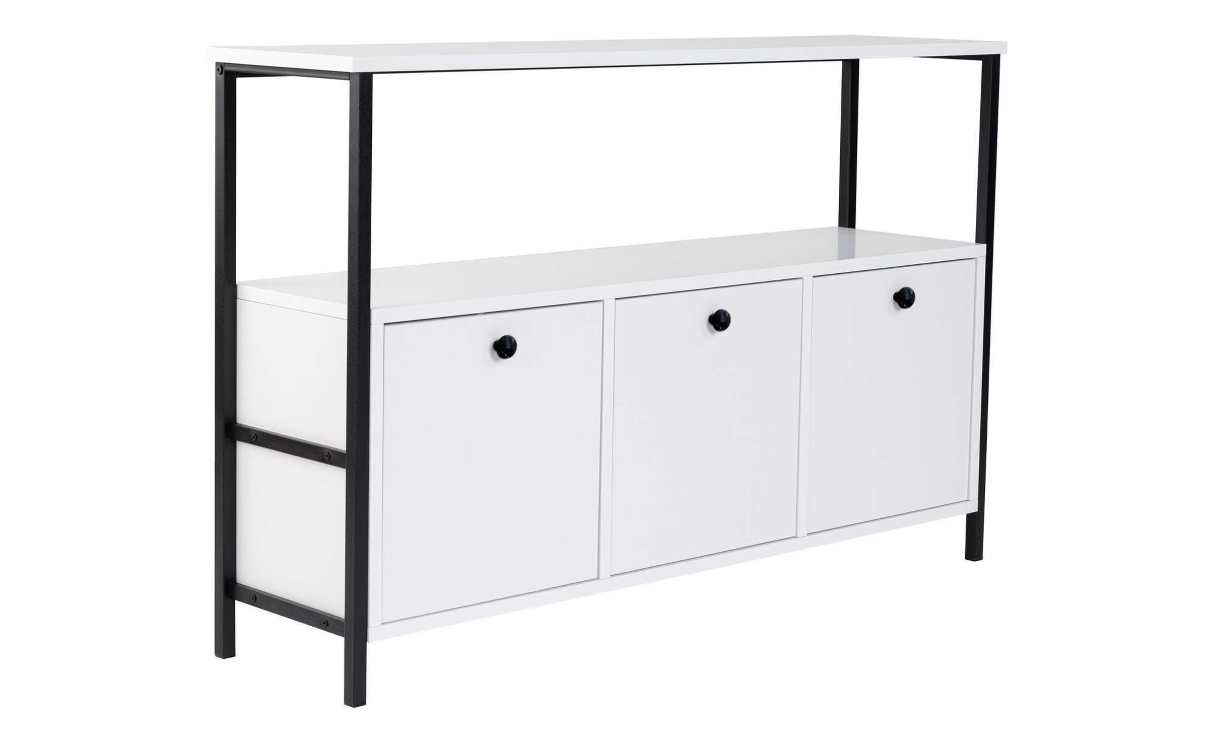 Masa consola Solans, alb + negru  7