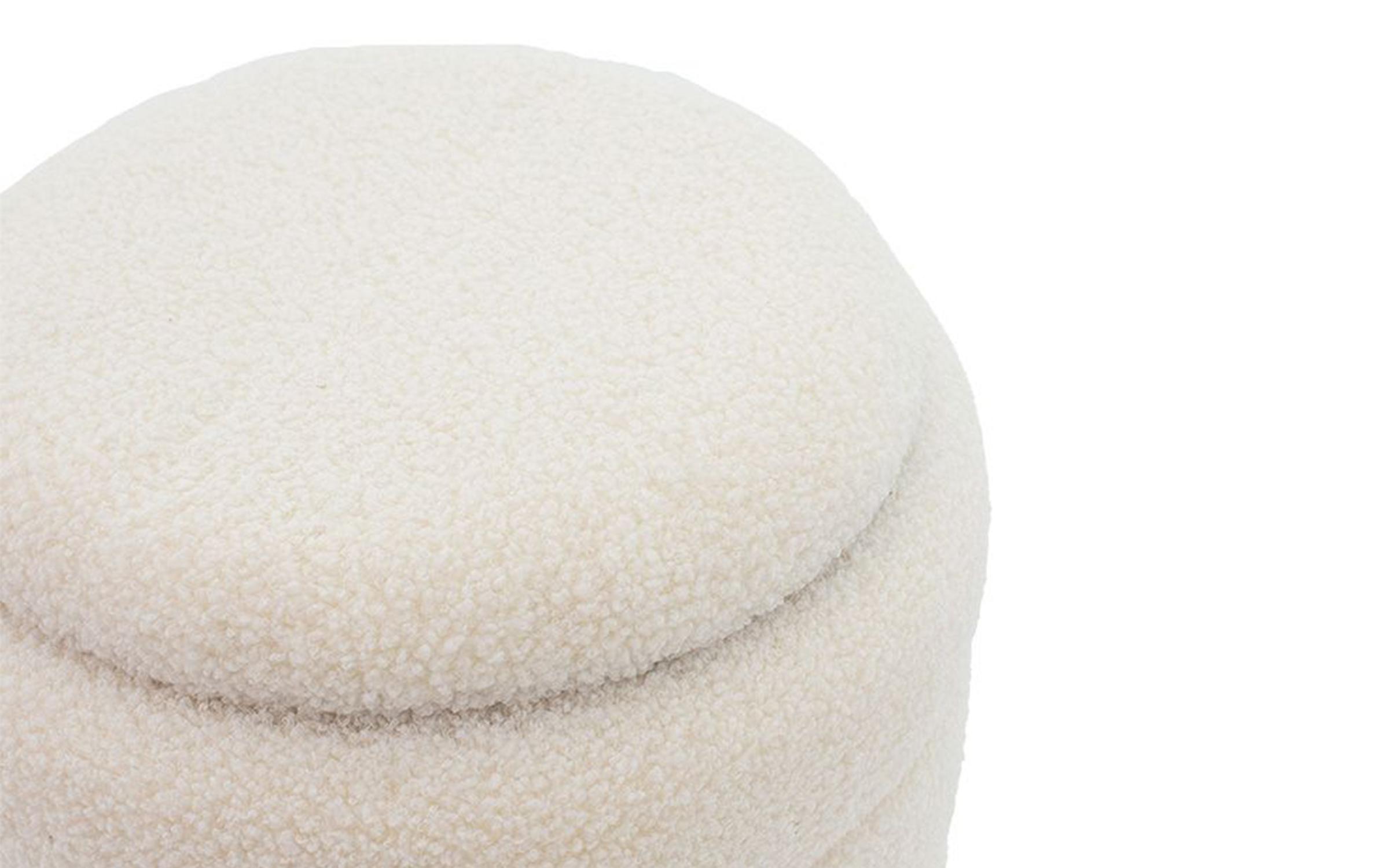 Taburet Dazel, crem + auriu  3