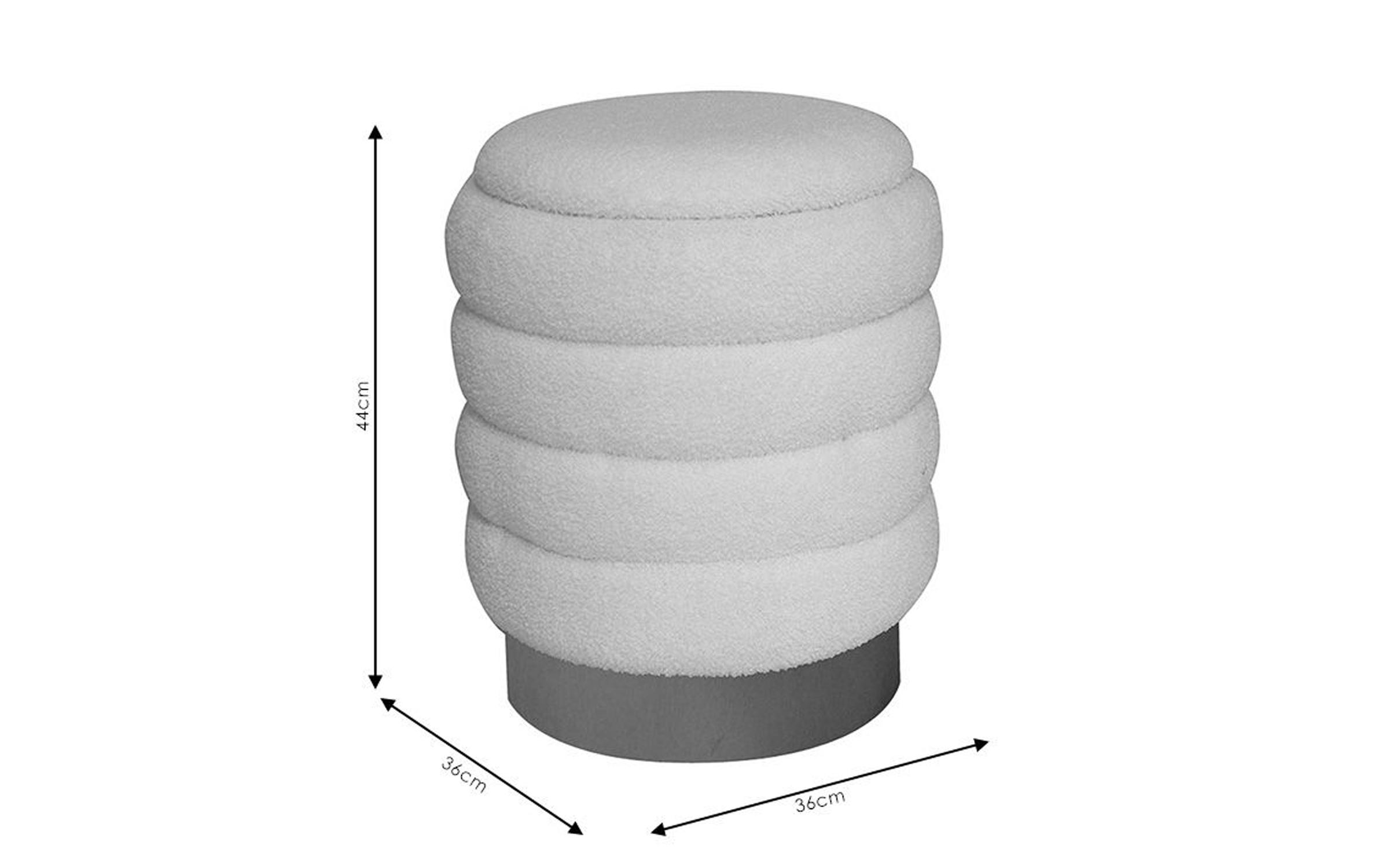 Taburet Dazel, crem + auriu  2