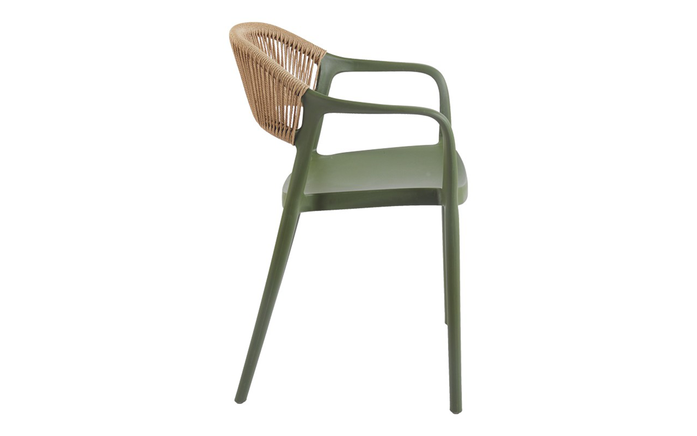 Scaun de gradina Ankara, verde + natural  5