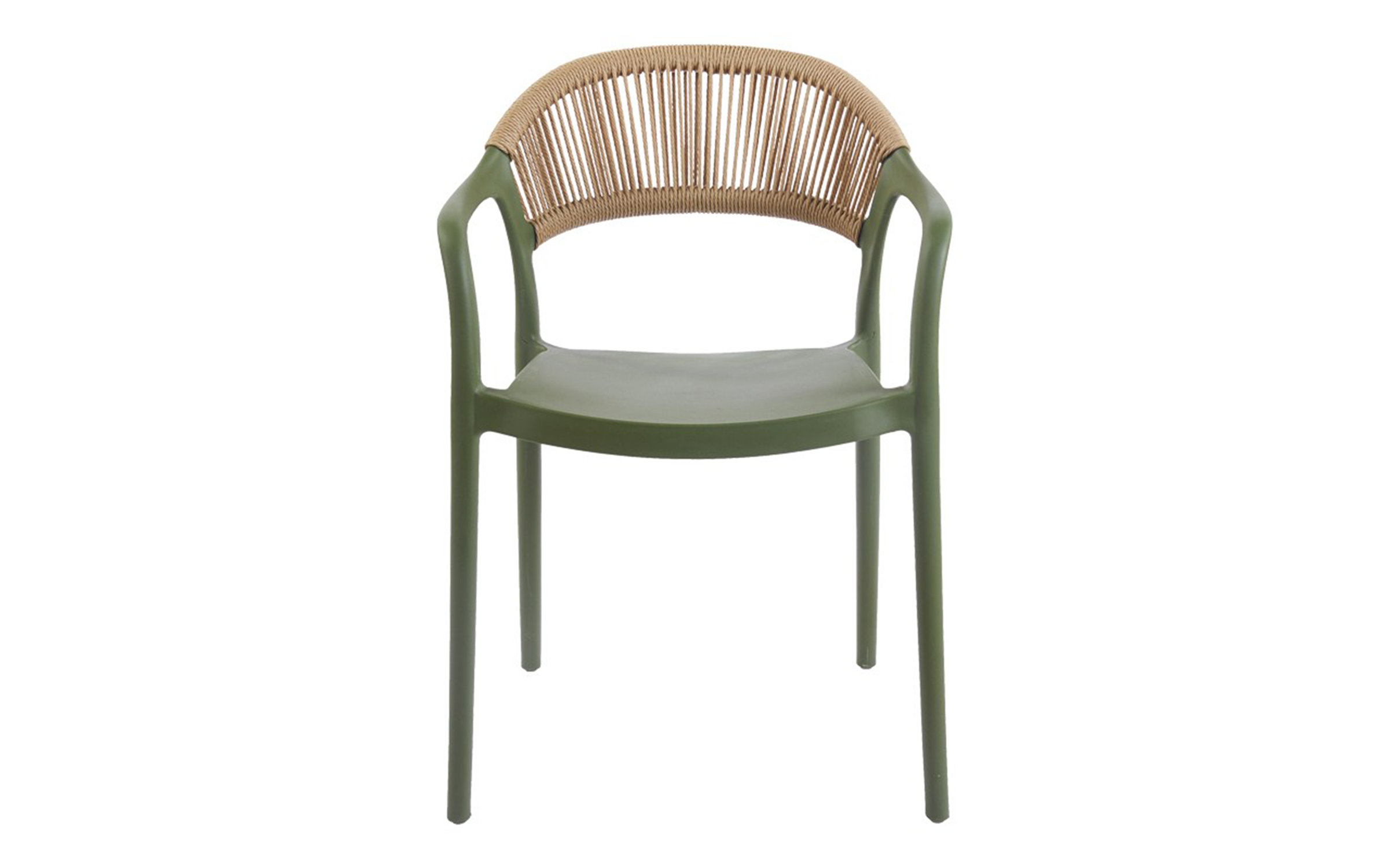 Scaun de gradina Ankara, verde + natural  6