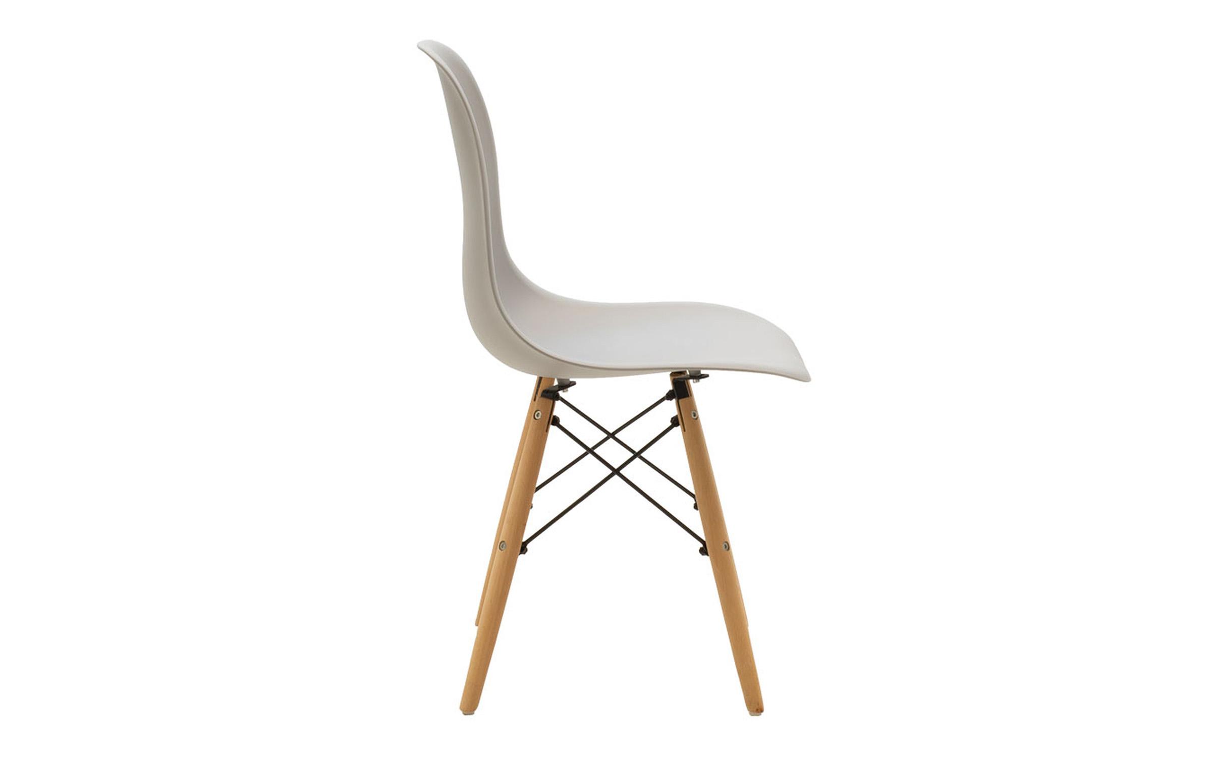 Scaun de masa Giulita, gri + natural  3