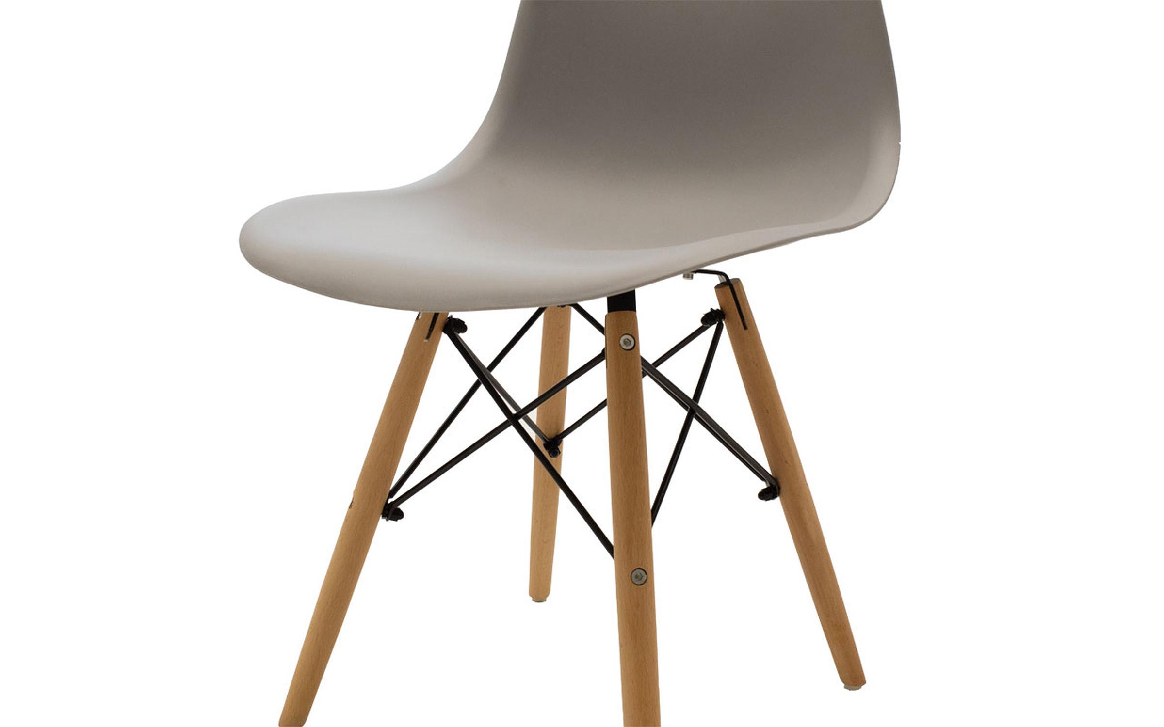 Scaun de masa Giulita, gri + natural  6